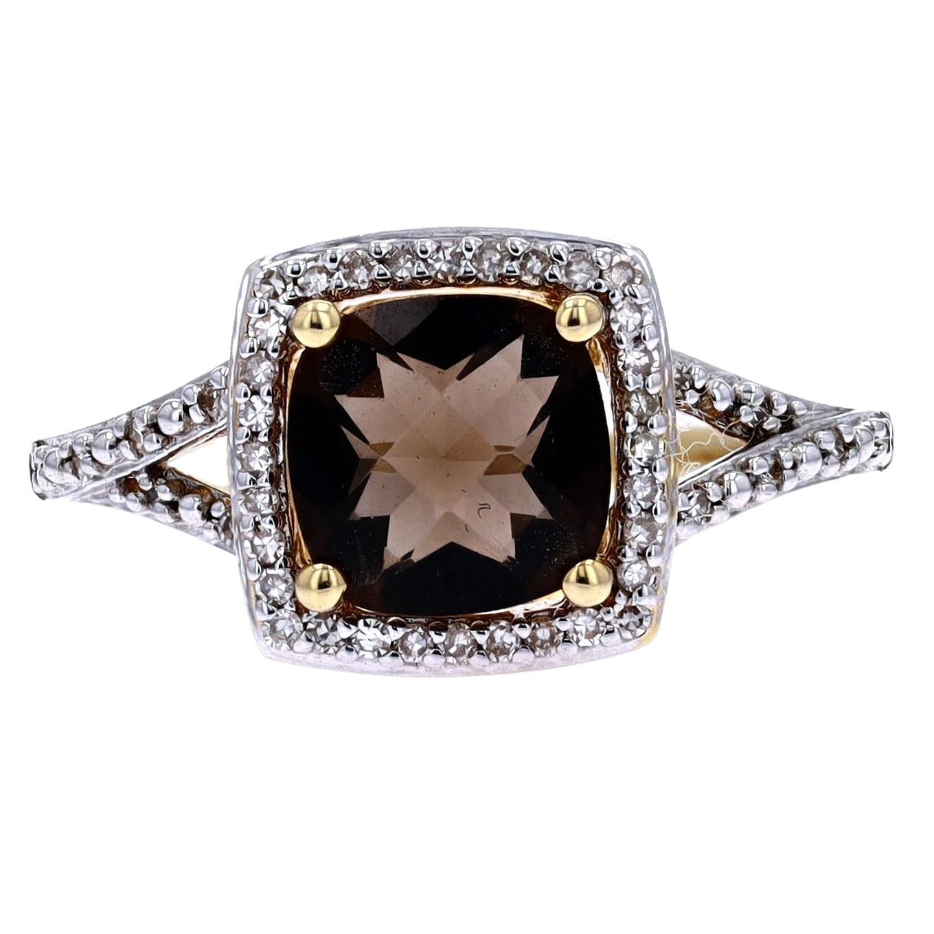 14K Cushion Cut Center Gemstone Ring<p><strong>More Colors Available</p></strong>