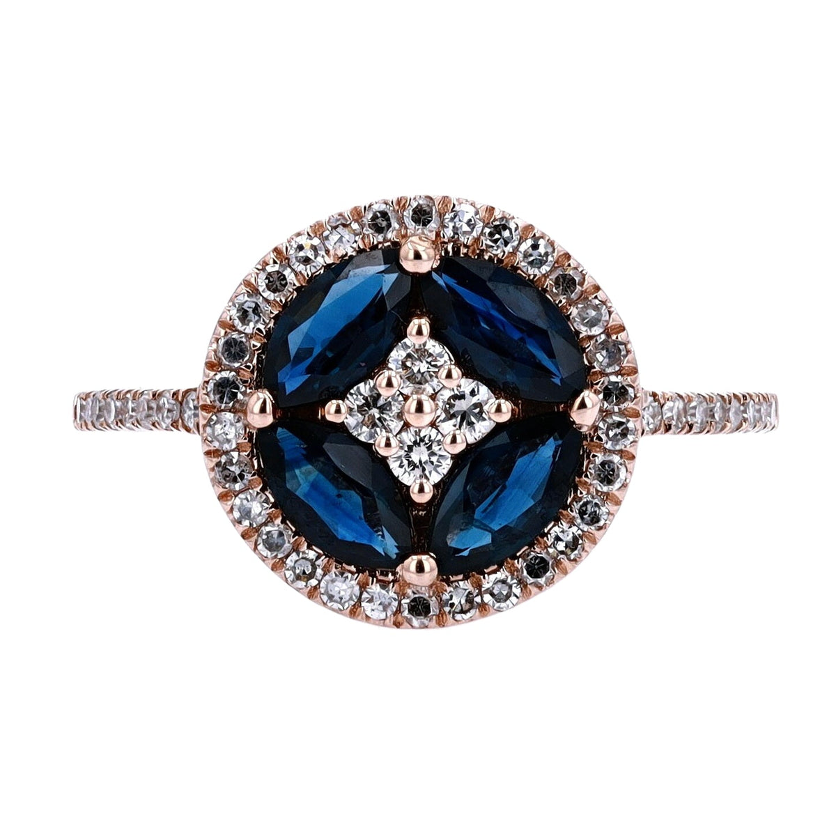 14K Gemstone Halo Ring<p><strong>More Colors Available</p></strong>