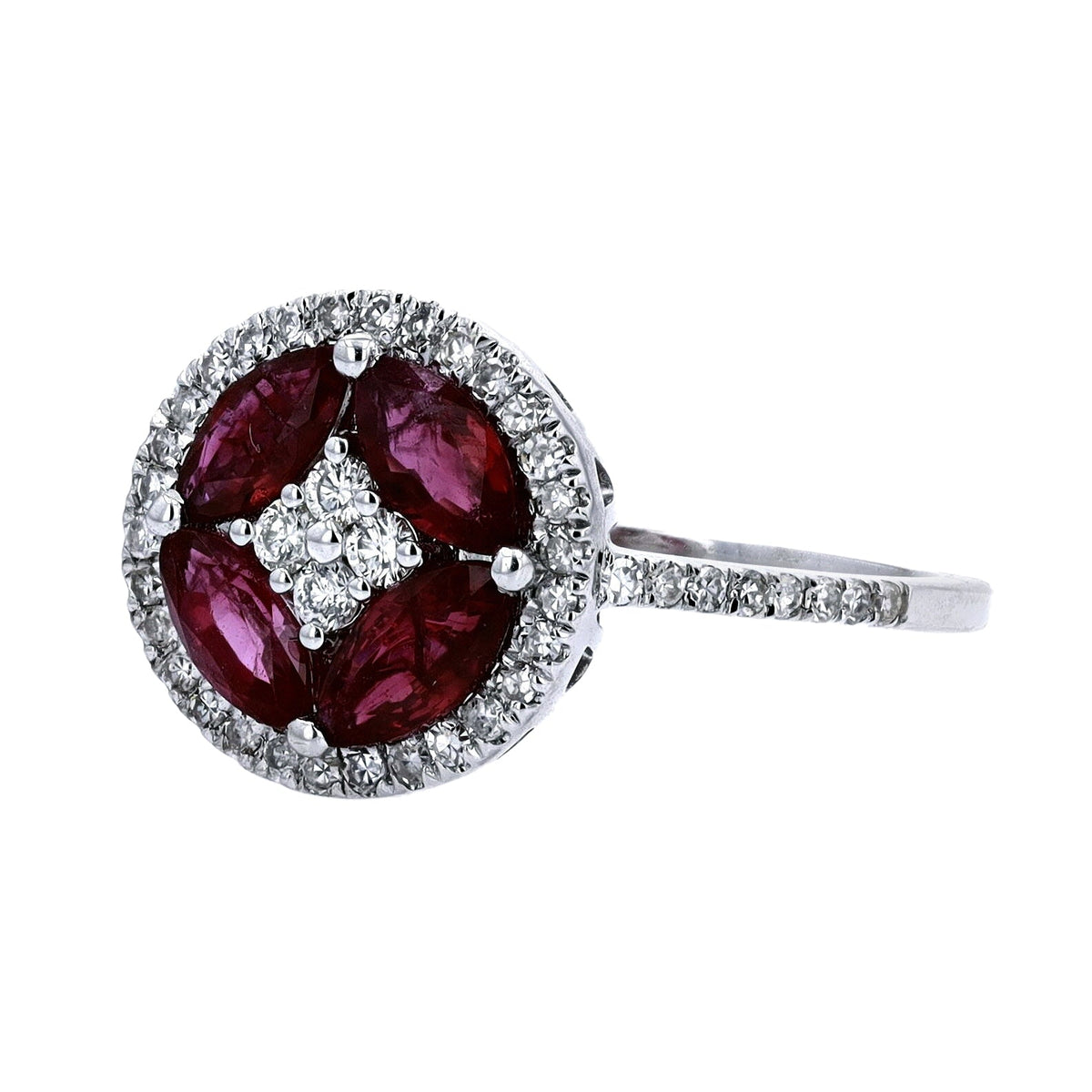 14K Gemstone Halo Ring<p><strong>More Colors Available</p></strong>
