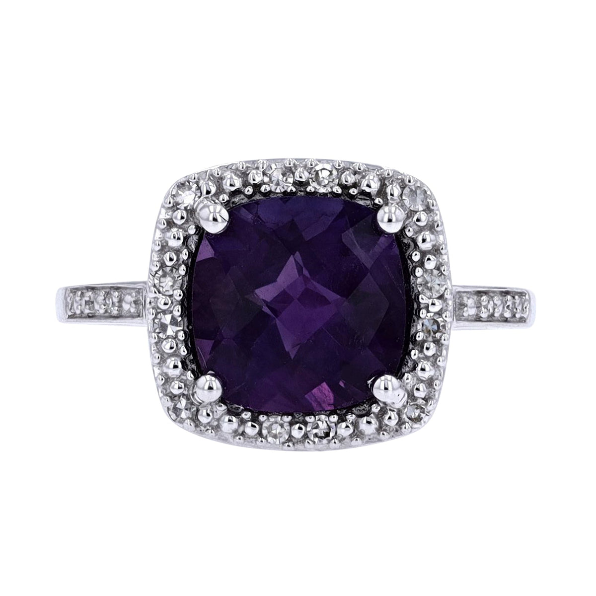 14K Checkerboard Cushion Cut Gemstone Ring<p><strong>More Colors Available</p></strong>