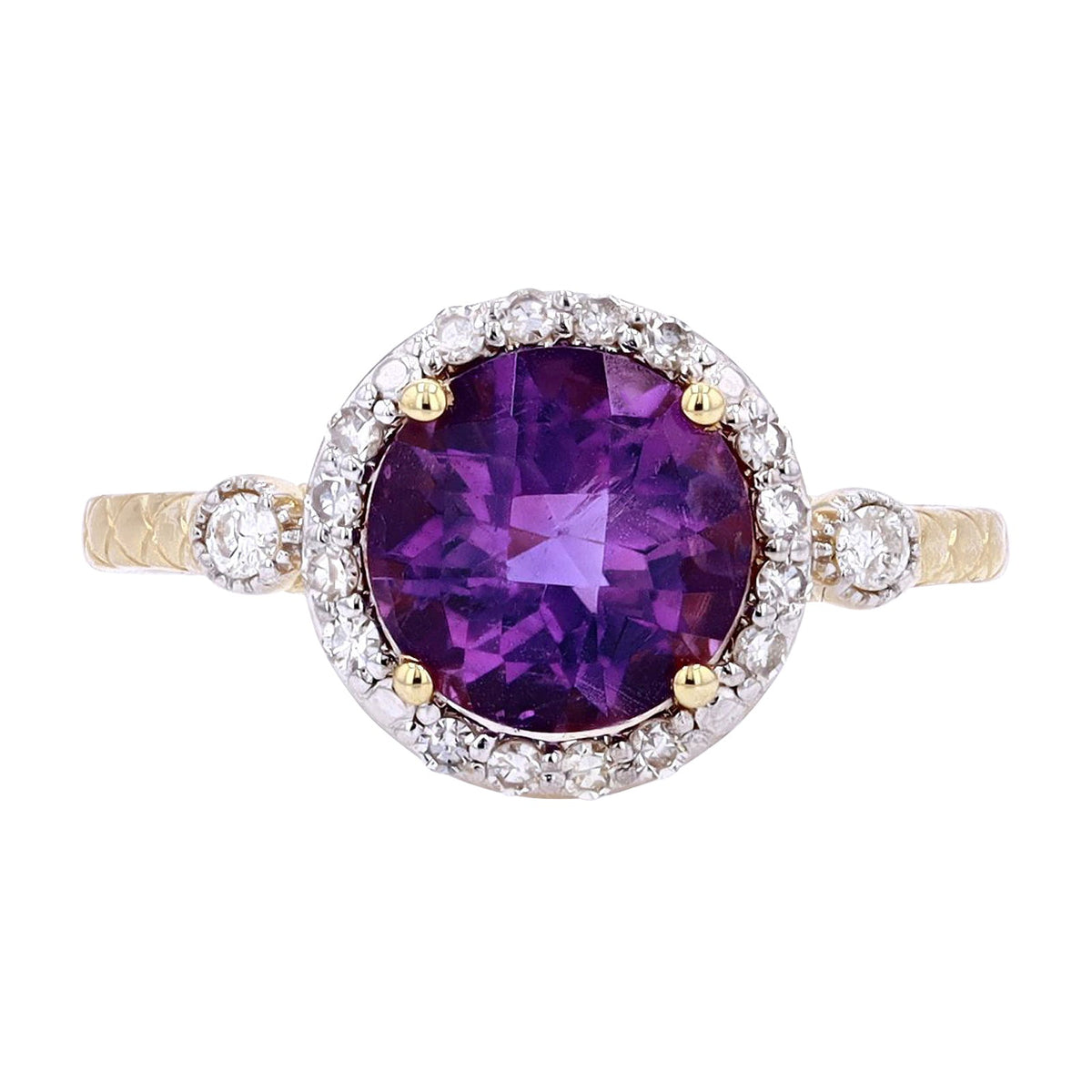 14K Halo Gemstone Ring<p><strong>More Colors Available</p></strong>