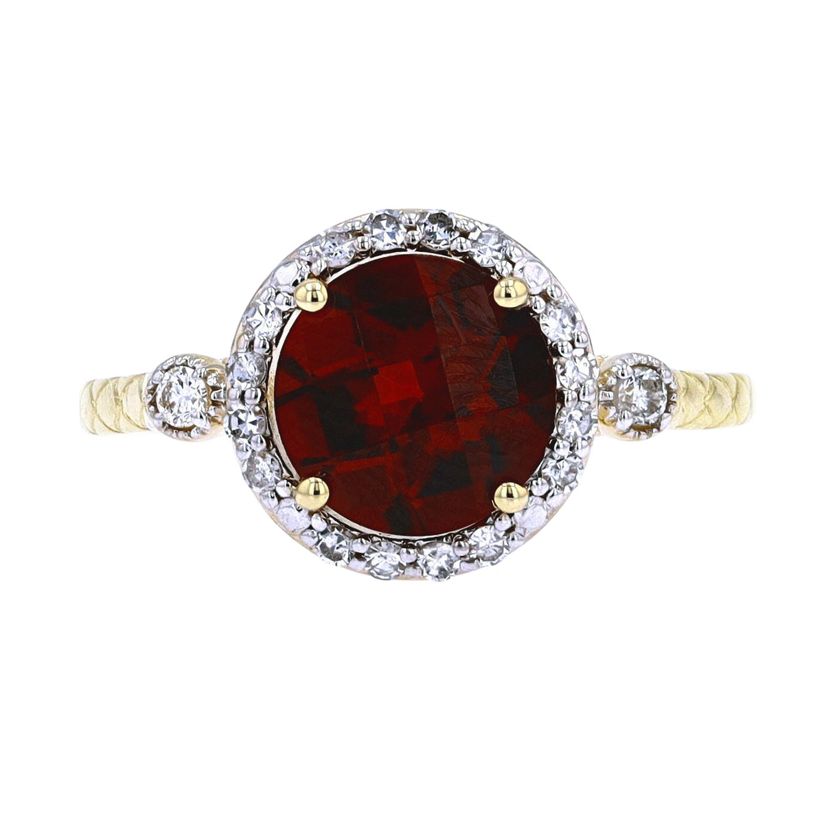 14K Halo Gemstone Ring<p><strong>More Colors Available</p></strong>
