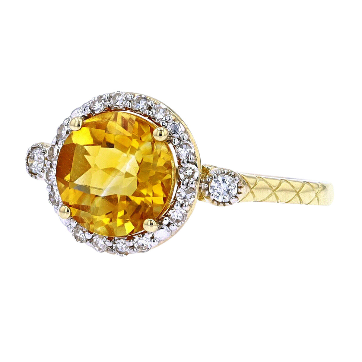14K Halo Gemstone Ring<p><strong>More Colors Available</p></strong>