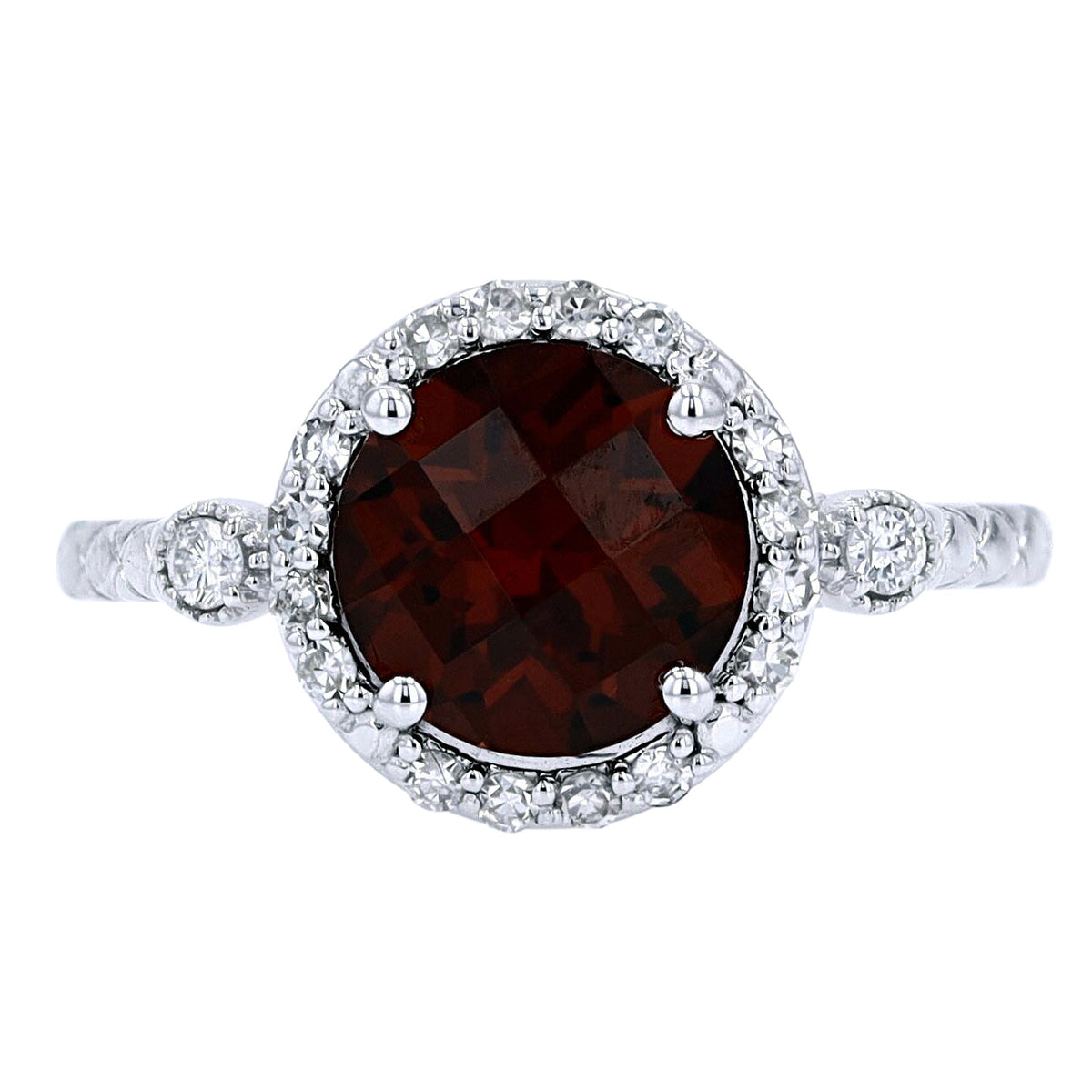 14K Halo Gemstone Ring<p><strong>More Colors Available</p></strong>