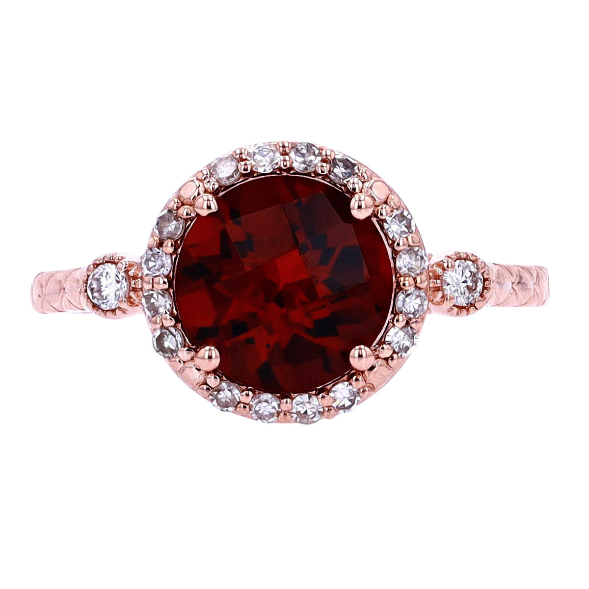 14K Halo Gemstone Ring<p><strong>More Colors Available</p></strong>
