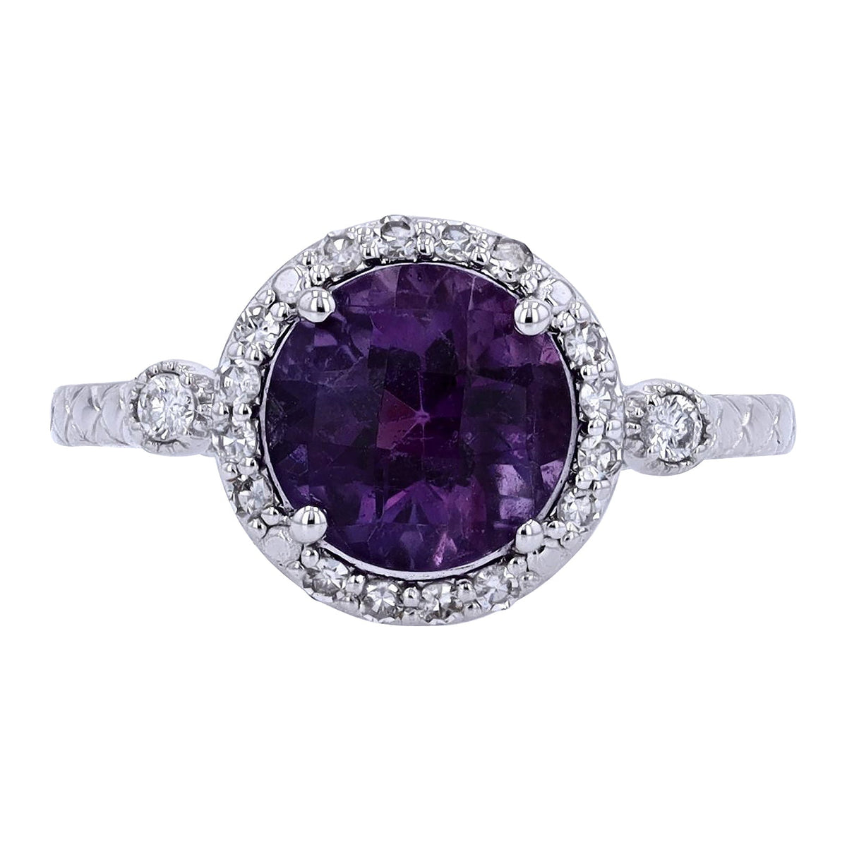 14K Halo Gemstone Ring<p><strong>More Colors Available</p></strong>