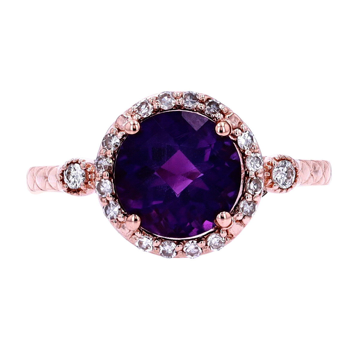 14K Halo Gemstone Ring<p><strong>More Colors Available</p></strong>