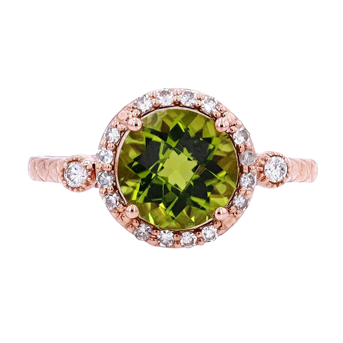 14K Halo Gemstone Ring<p><strong>More Colors Available</p></strong>