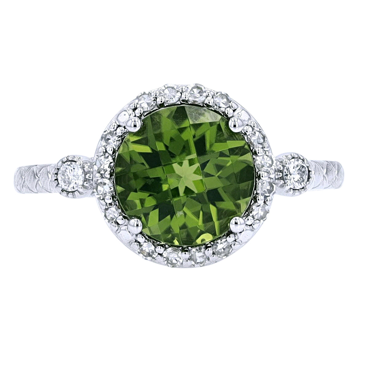 14K Halo Gemstone Ring<p><strong>More Colors Available</p></strong>