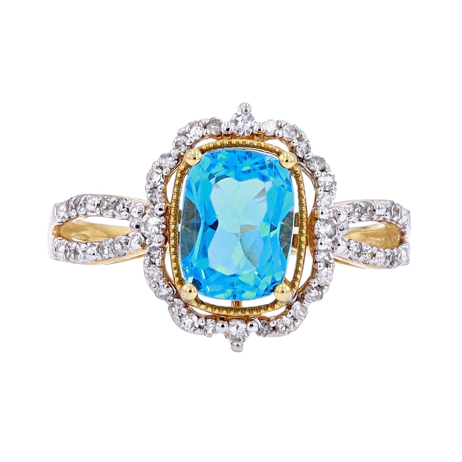 14K Gemstone Center Fashion Ring<p><strong>More Colors Available</p></strong>