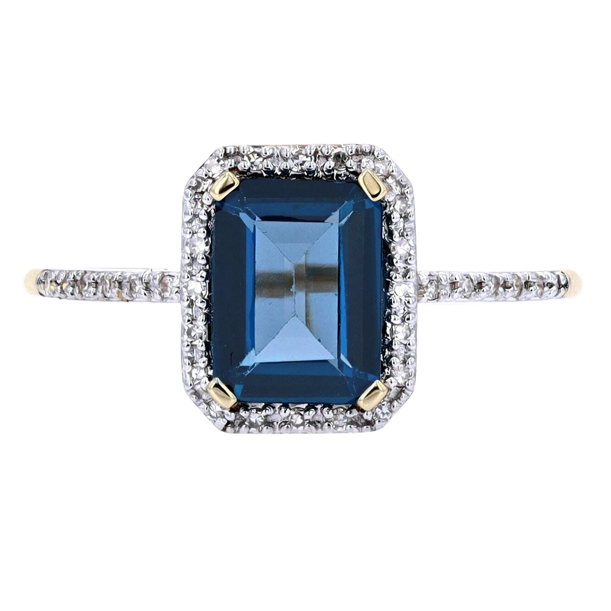14K Gemstone Center Halo Ring<p><strong>More Colors Available</p></strong>