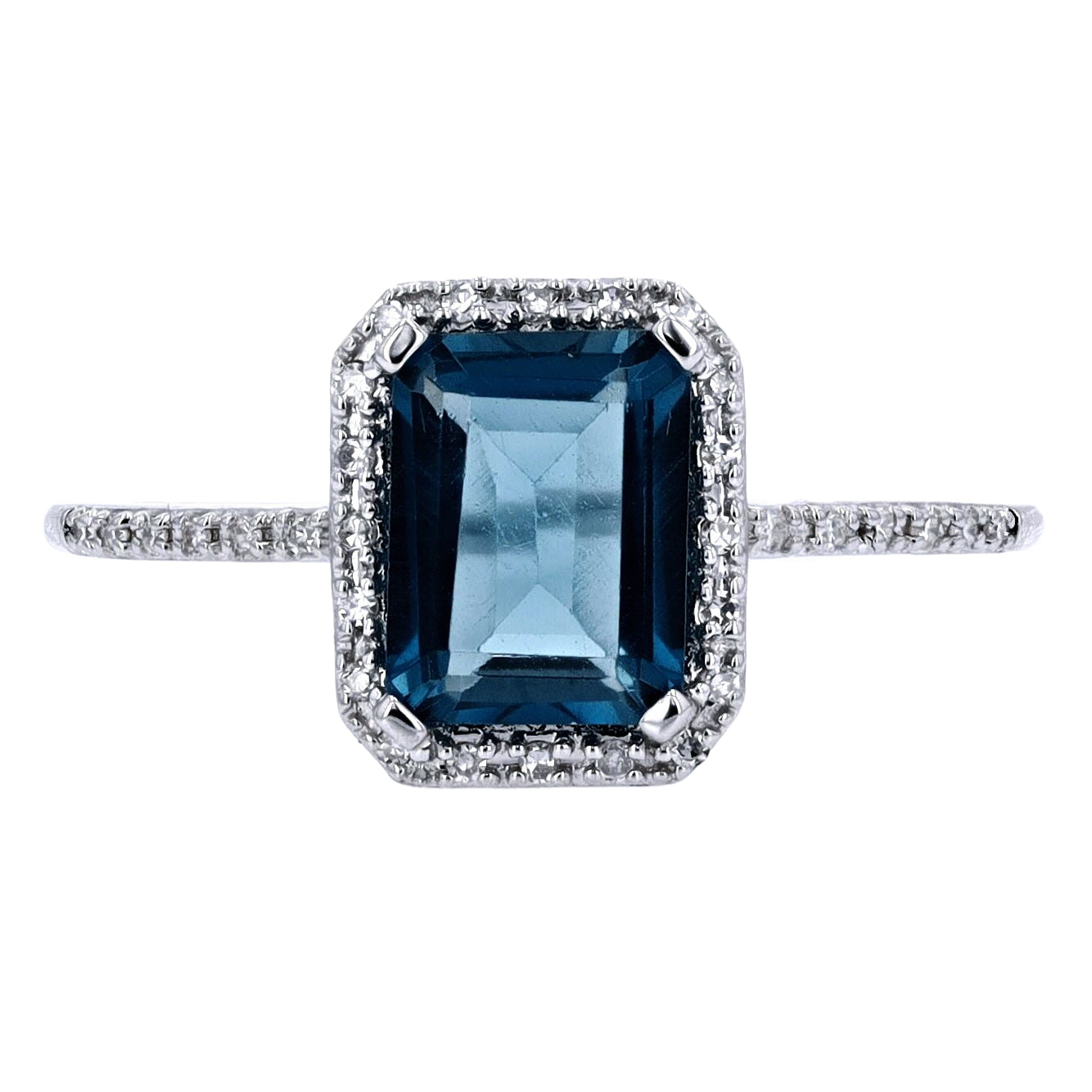 14K Gemstone Center Halo Ring<p><strong>More Colors Available</p></strong>