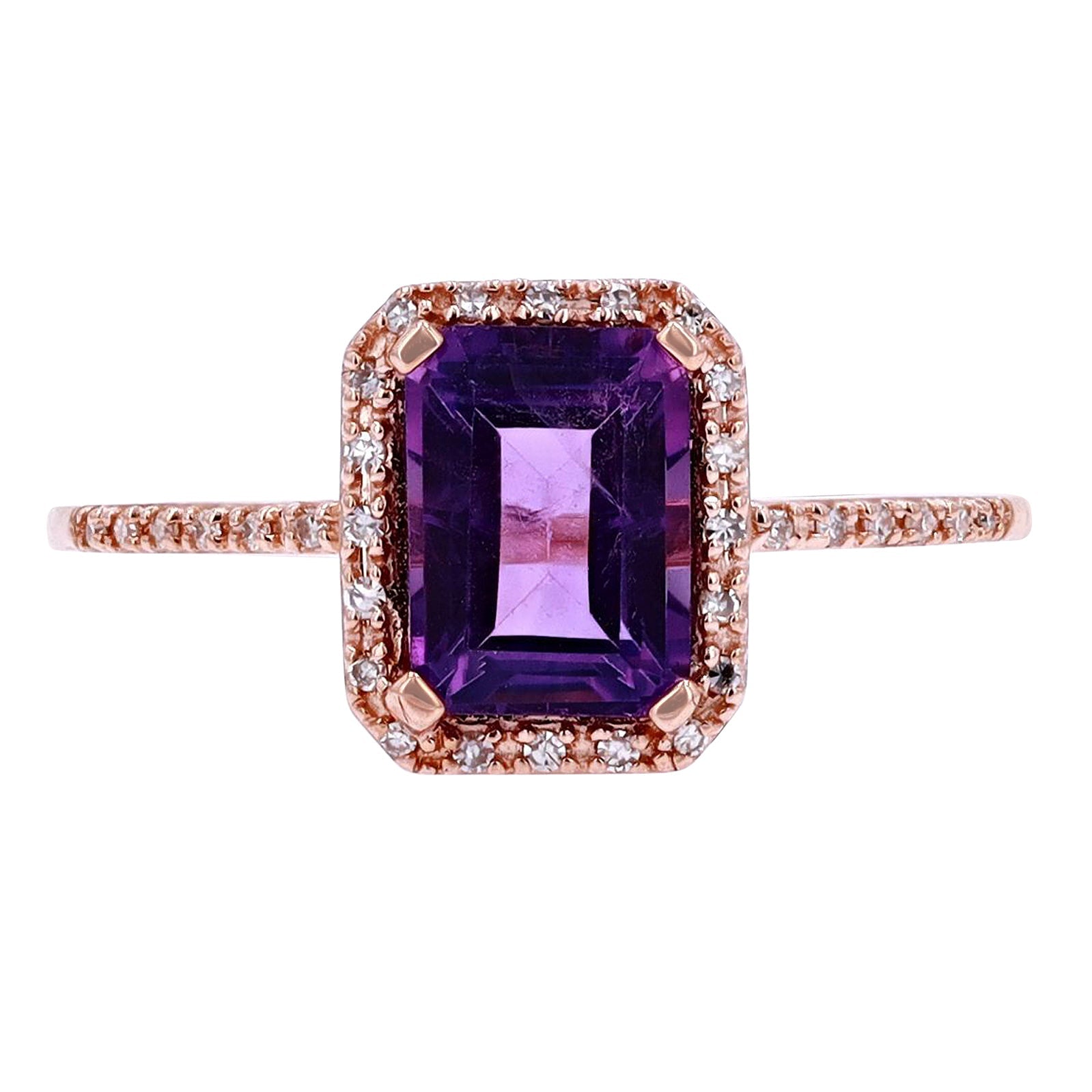 14K Gemstone Center Halo Ring<p><strong>More Colors Available</p></strong>