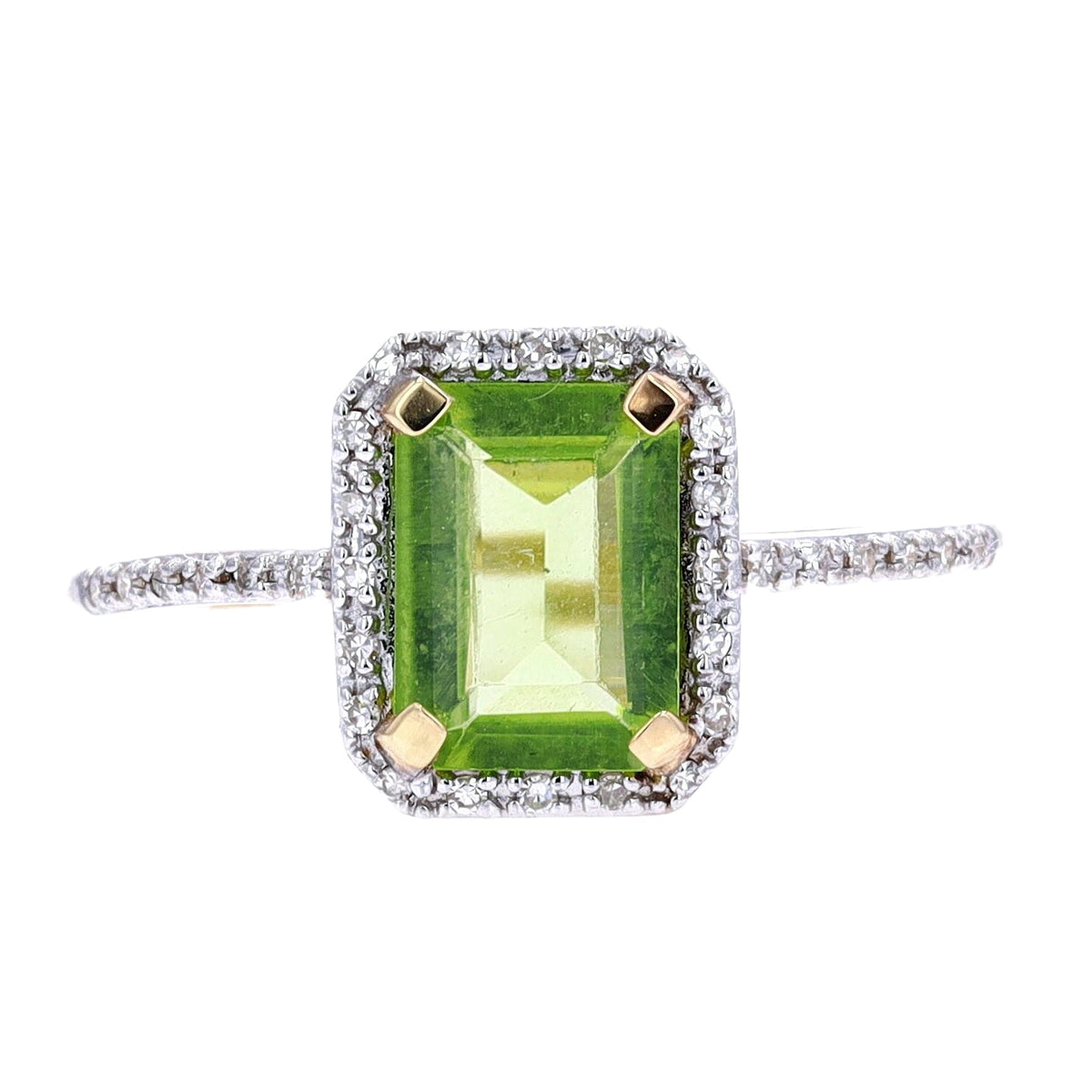 14K Gemstone Center Halo Ring<p><strong>More Colors Available</p></strong>