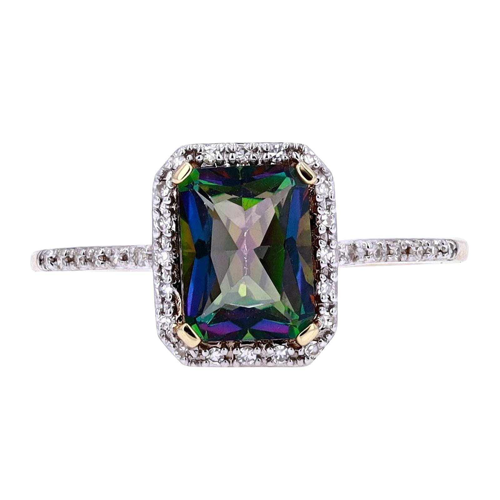 14K Gemstone Center Halo Ring<p><strong>More Colors Available</p></strong>