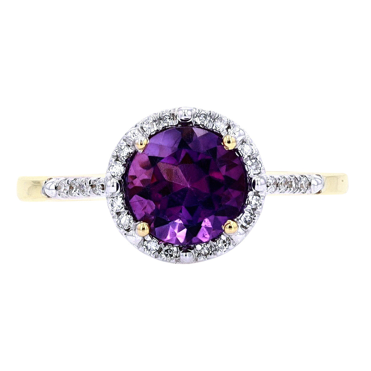14K Gemstone Halo Ring<p><strong>More Colors Available</p></strong>