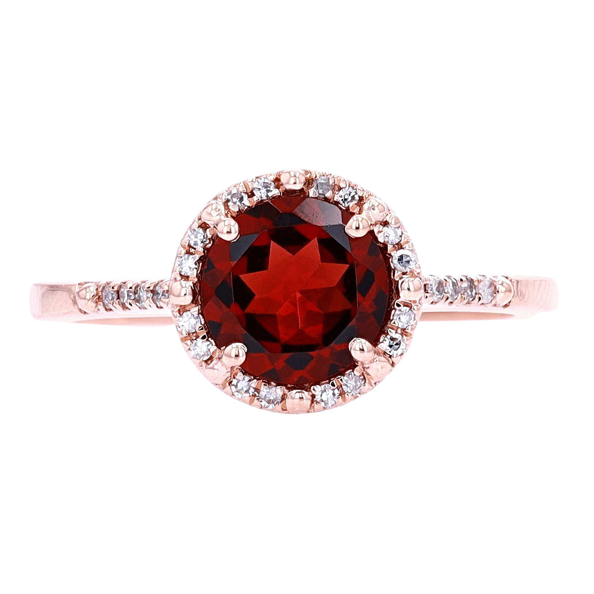 14K Gemstone Halo Ring<p><strong>More Colors Available</p></strong>