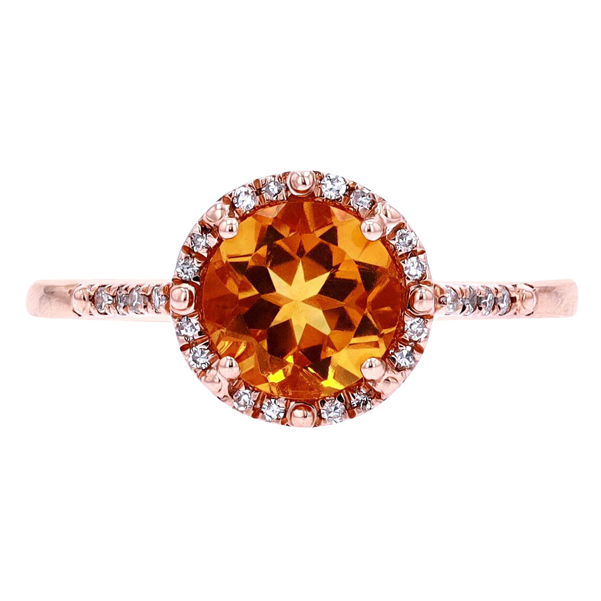 14K Gemstone Halo Ring<p><strong>More Colors Available</p></strong>