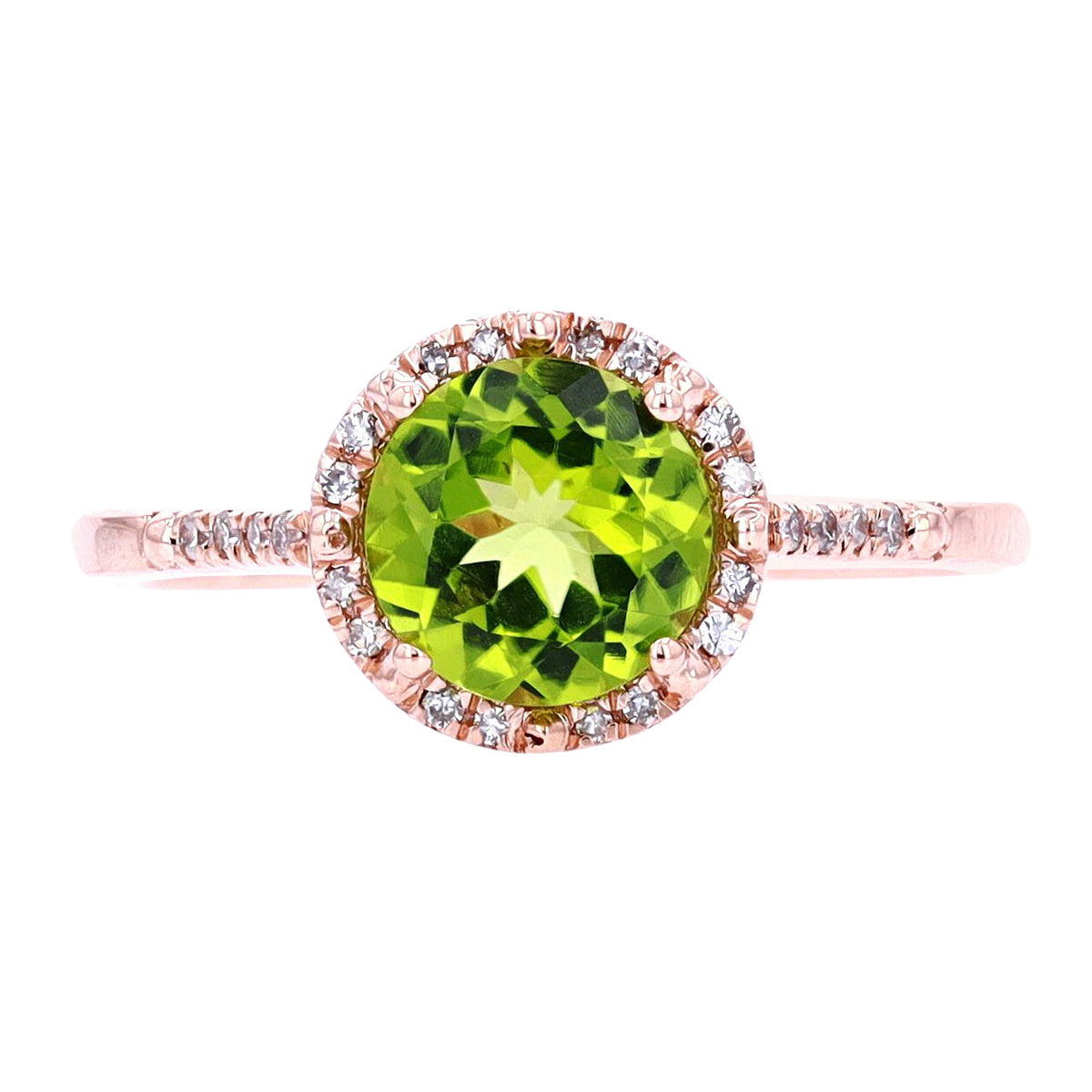 14K Gemstone Halo Ring<p><strong>More Colors Available</p></strong>