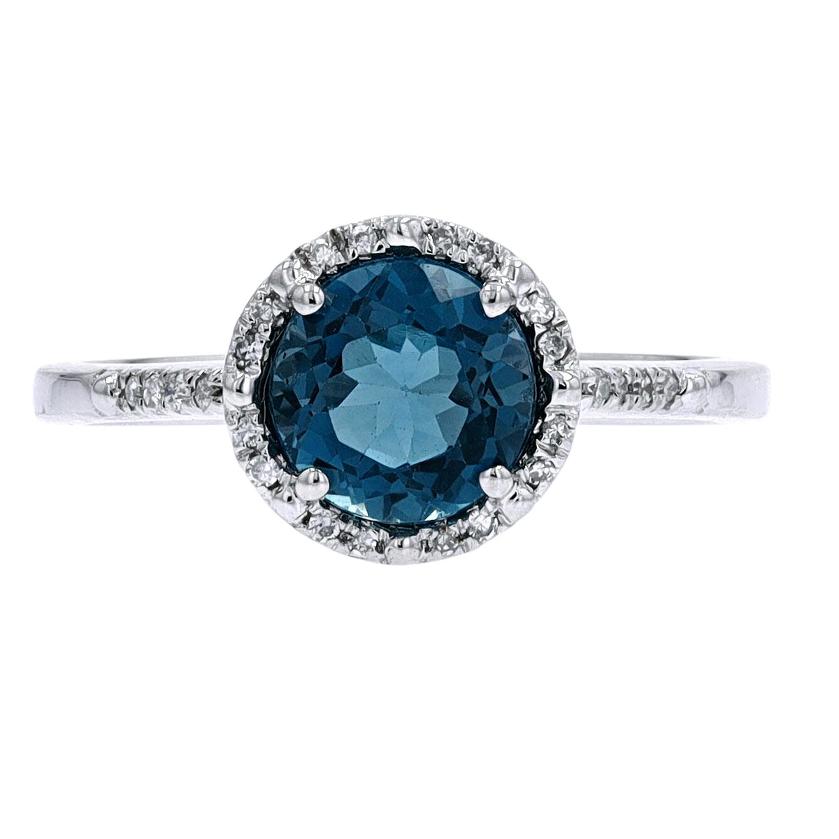 14K Gemstone Halo Ring<p><strong>More Colors Available</p></strong>