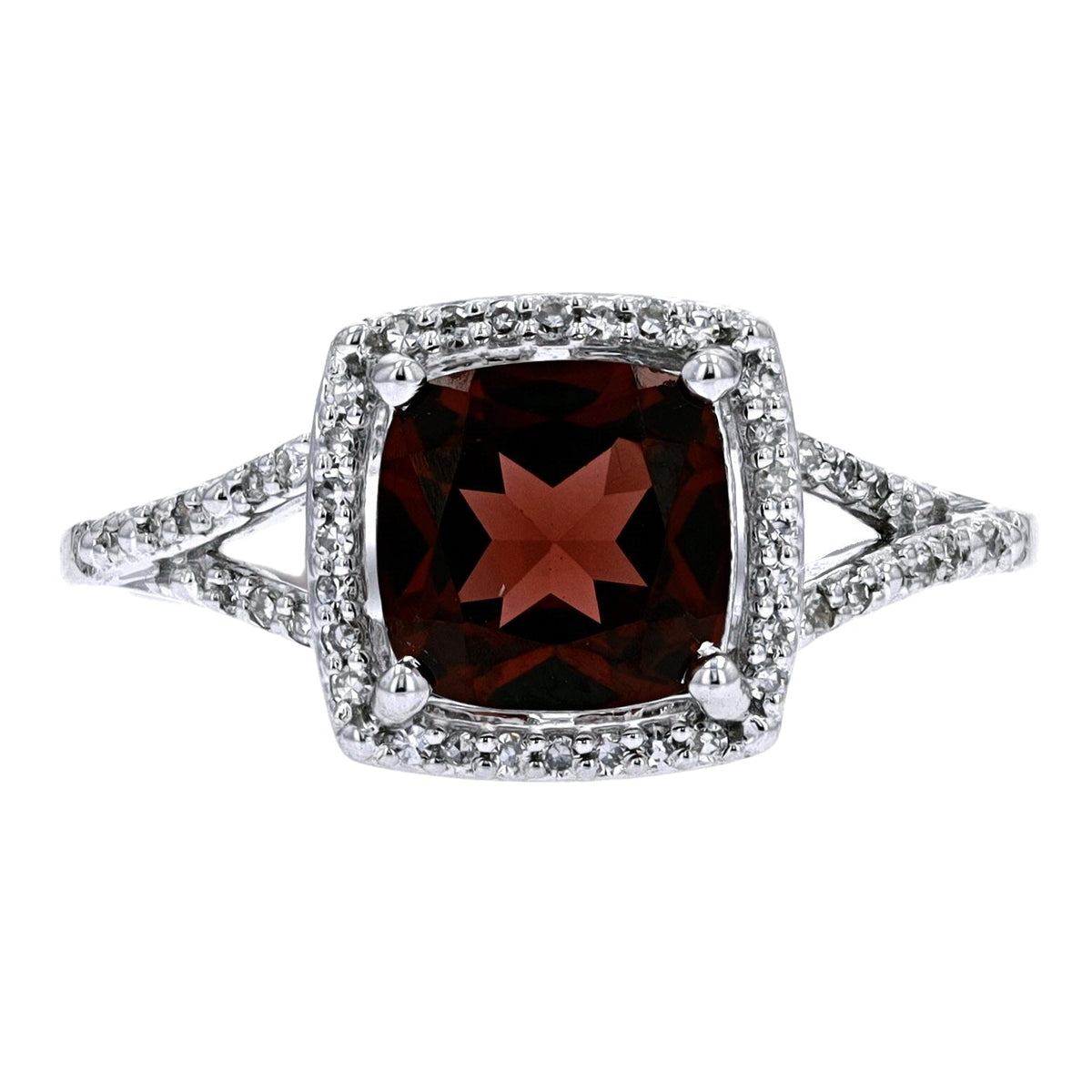 14K Cushion Cut Center Gemstone Ring<p><strong>More Colors Available</p></strong>