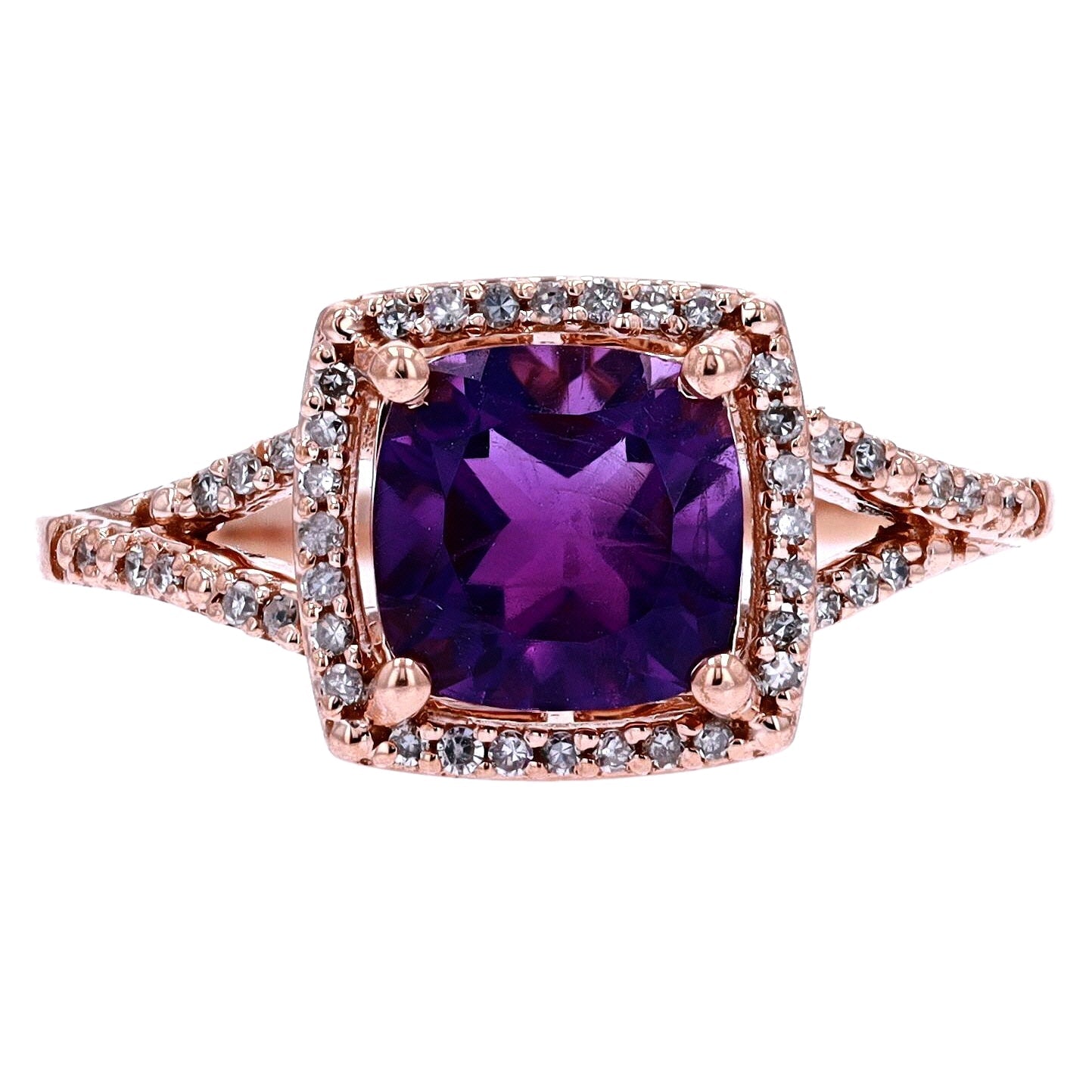 14K Cushion Cut Center Gemstone Ring<p><strong>More Colors Available</p></strong>