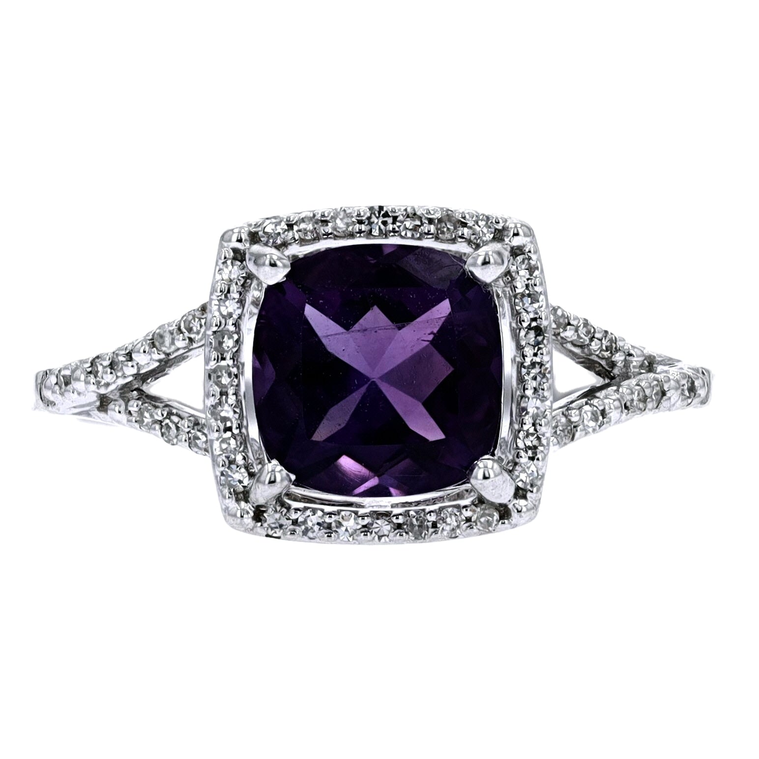 14K Cushion Cut Center Gemstone Ring<p><strong>More Colors Available</p></strong>