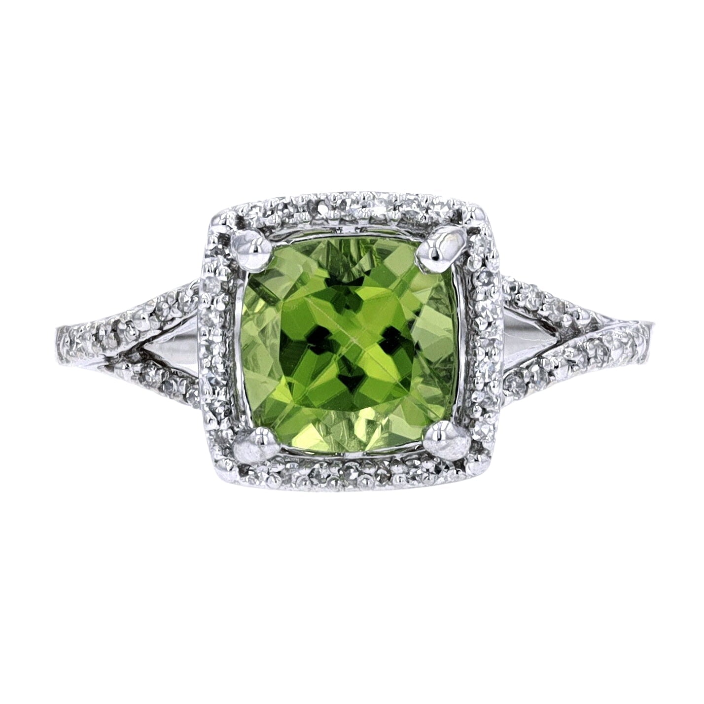 14K Cushion Cut Center Gemstone Ring<p><strong>More Colors Available</p></strong>