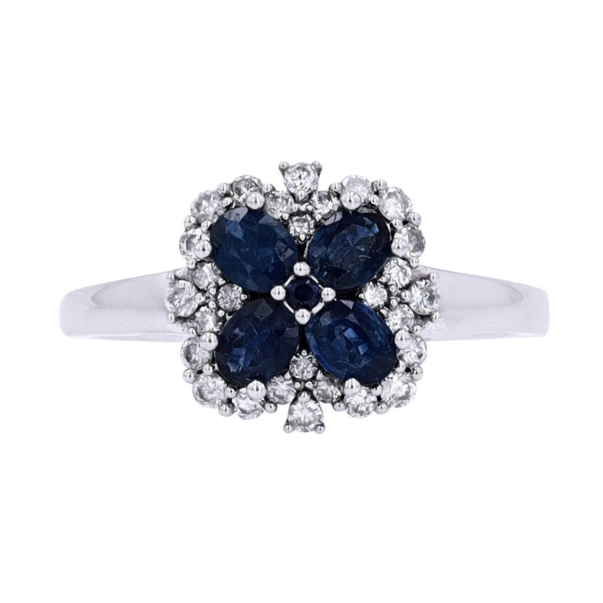 14K Sapphire Cluster Ring<p><strong>More Colors Available</p></strong>