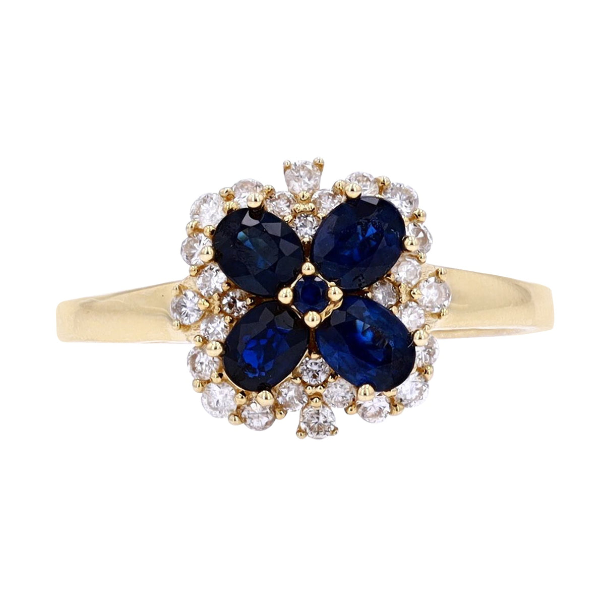 14K Sapphire Cluster Ring<p><strong>More Colors Available</p></strong>