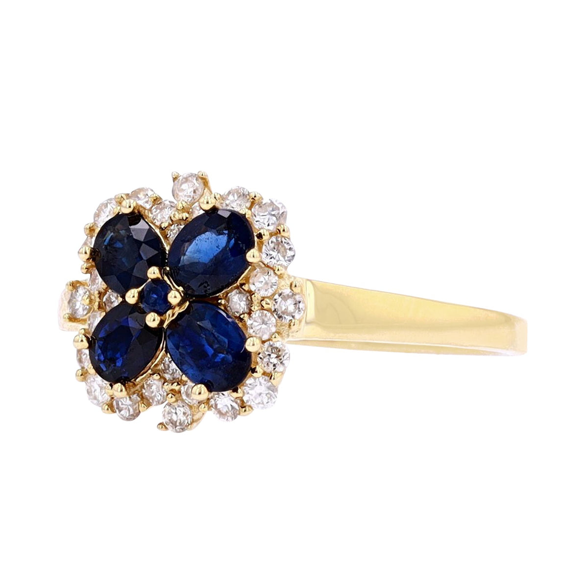 14K Sapphire Cluster Ring<p><strong>More Colors Available</p></strong>