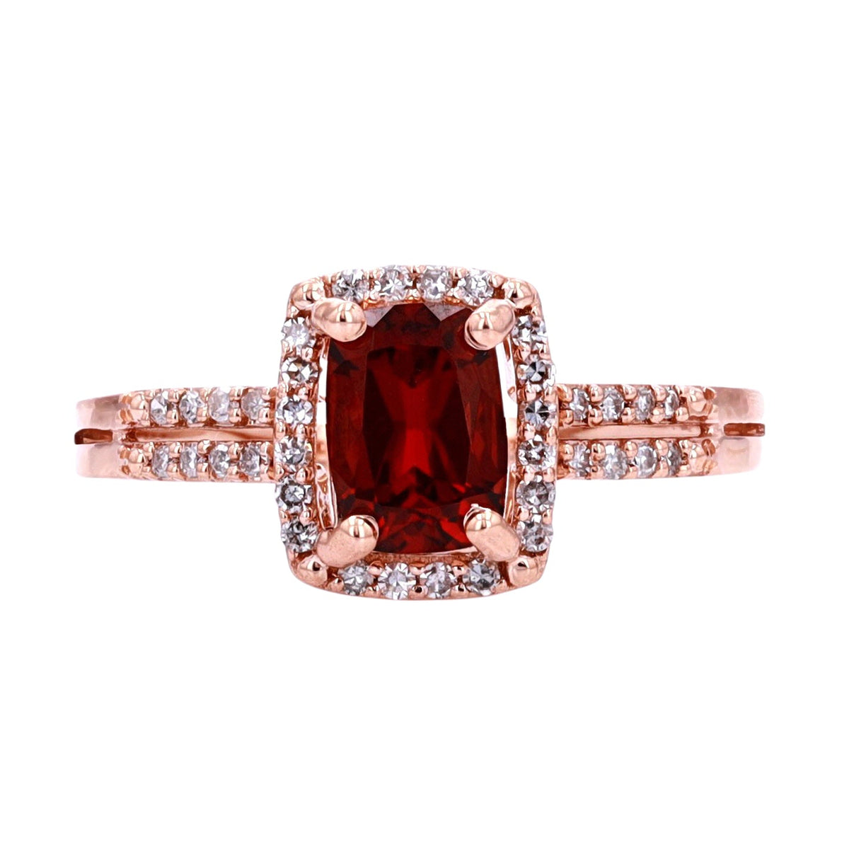14K Birthstone Halo Rings<p><strong>More Colors Available</p></strong>