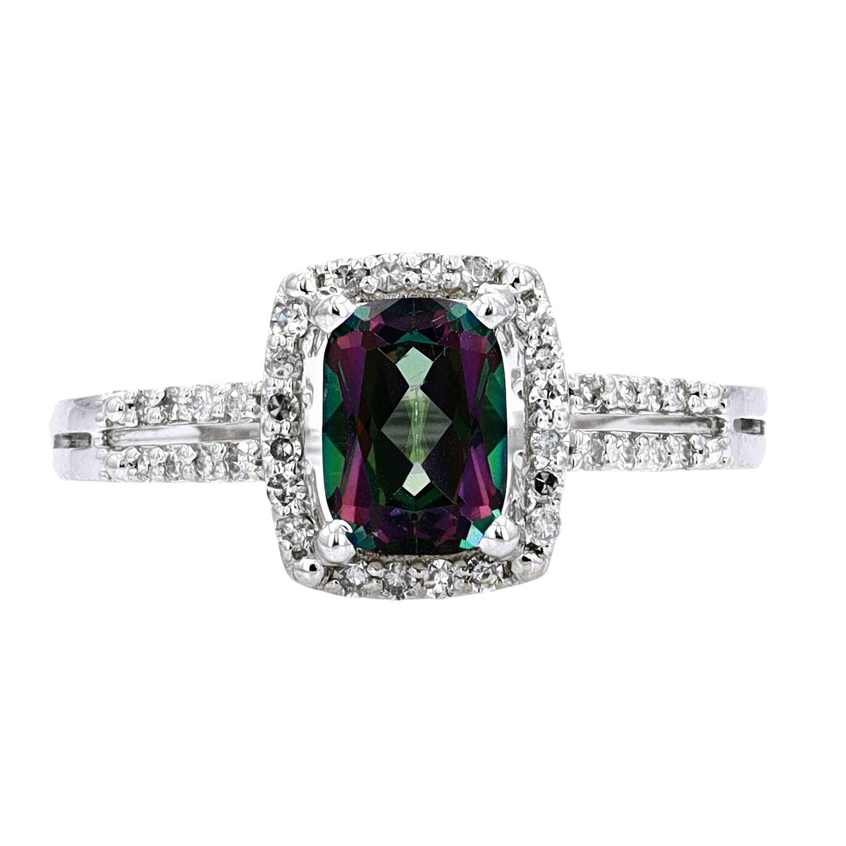 14K Birthstone Halo Rings<p><strong>More Colors Available</p></strong>