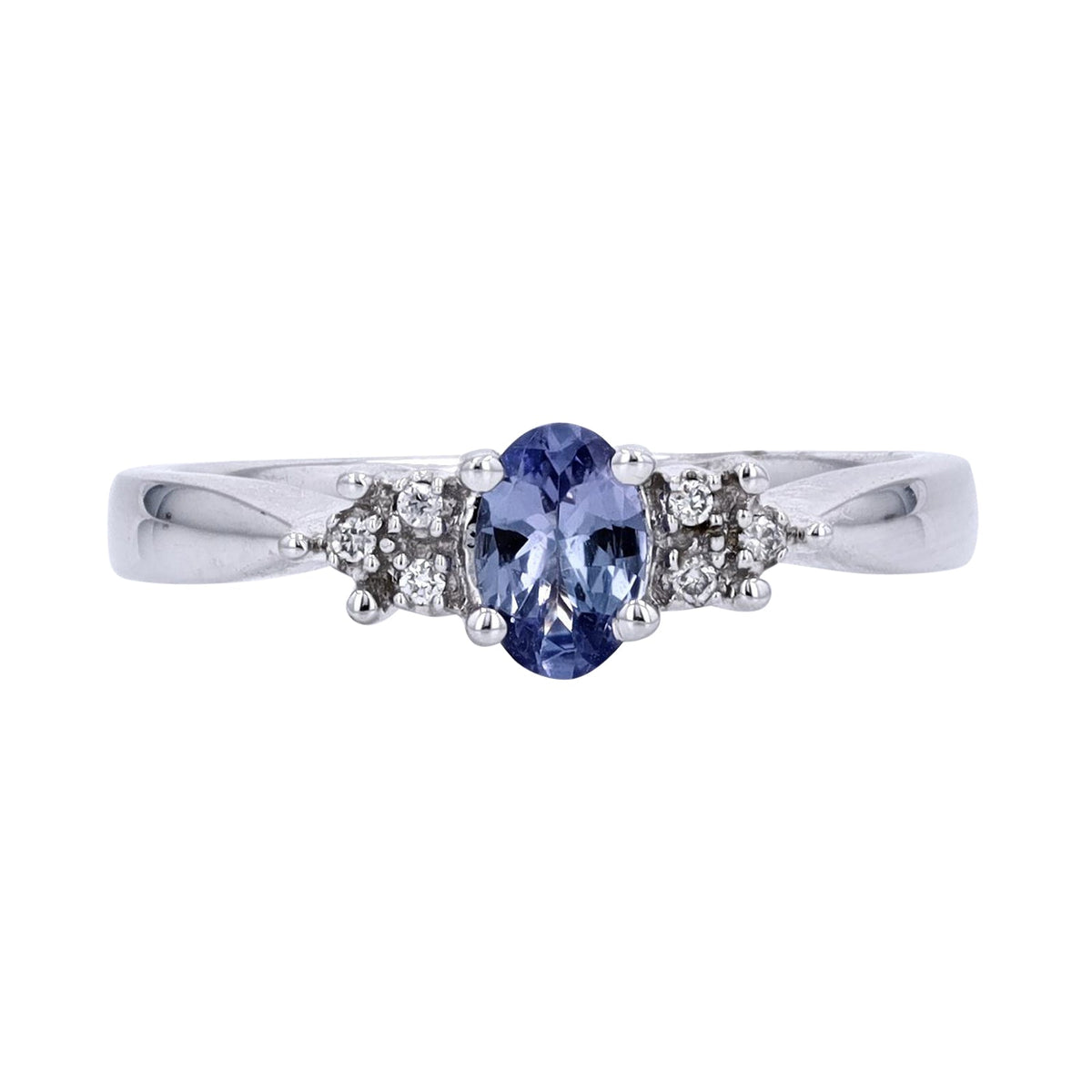 14K WG Oval Tanzanite Ring