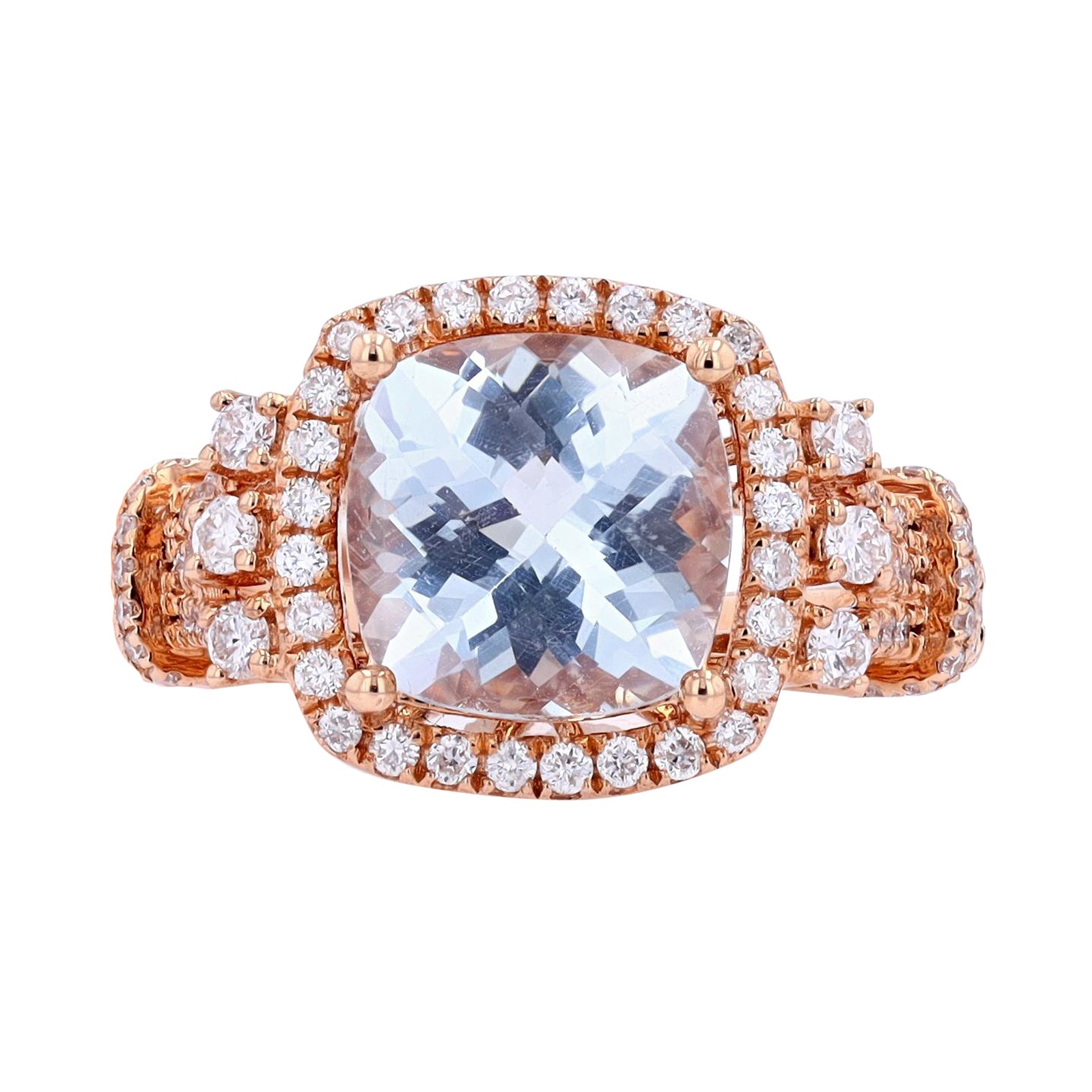 14K EFFY RG Aquamarine Ring