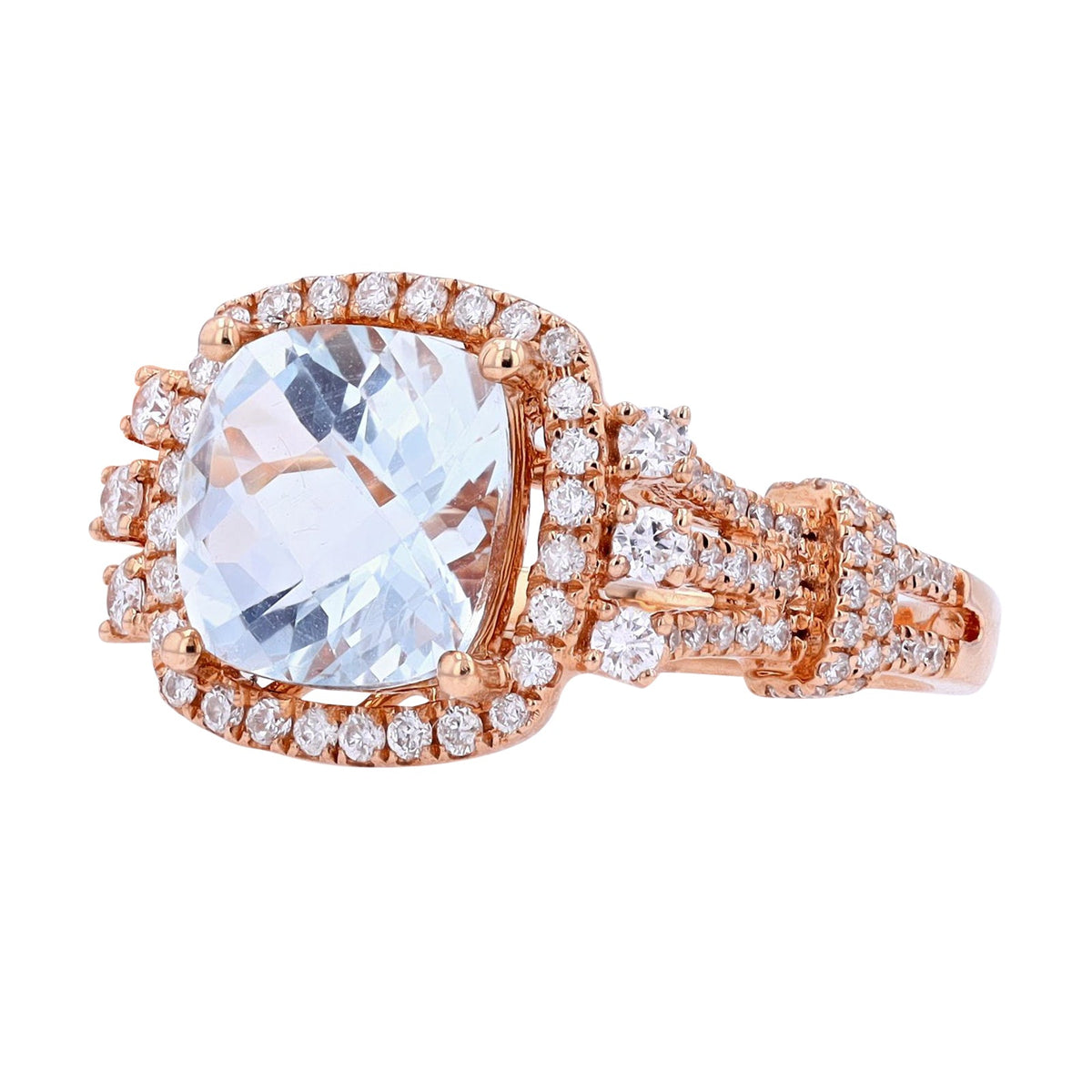 14K EFFY RG Aquamarine Ring