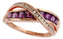 14K RG EFFY Rhodolite Crossover Ring