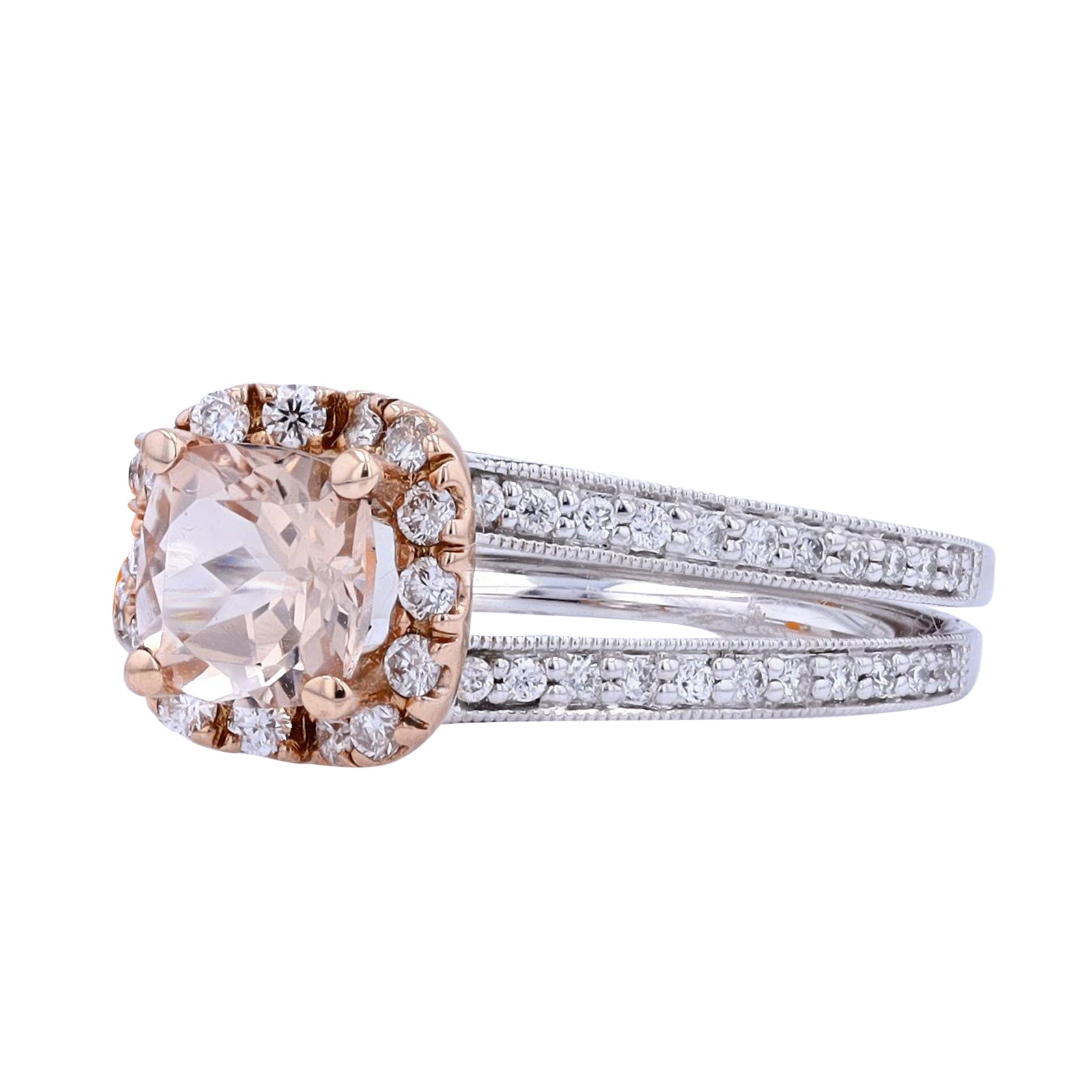 14K EFFY TT Morganite Center Ring