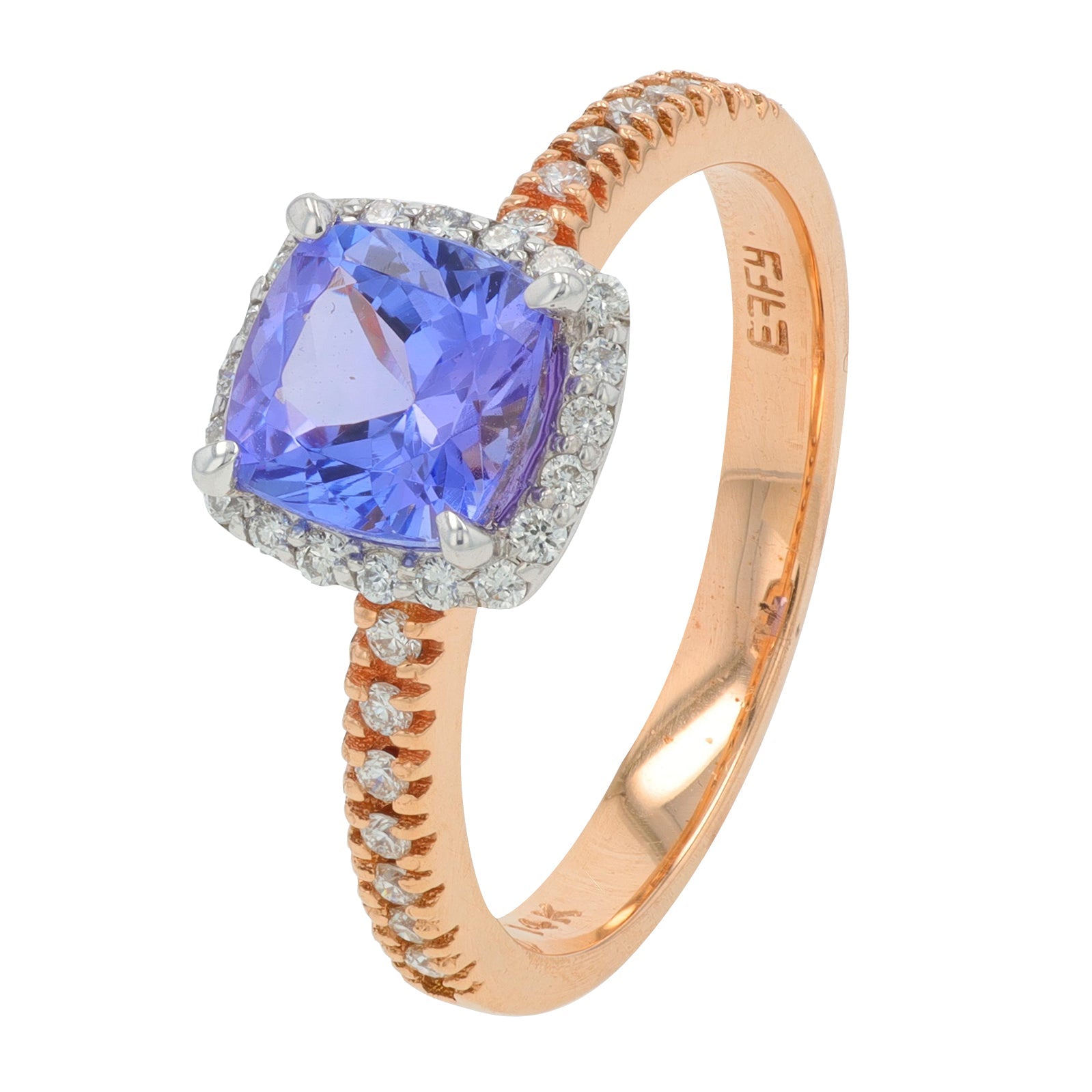 14K EFFY TT 1.05 CT Tanzanite Halo Ring