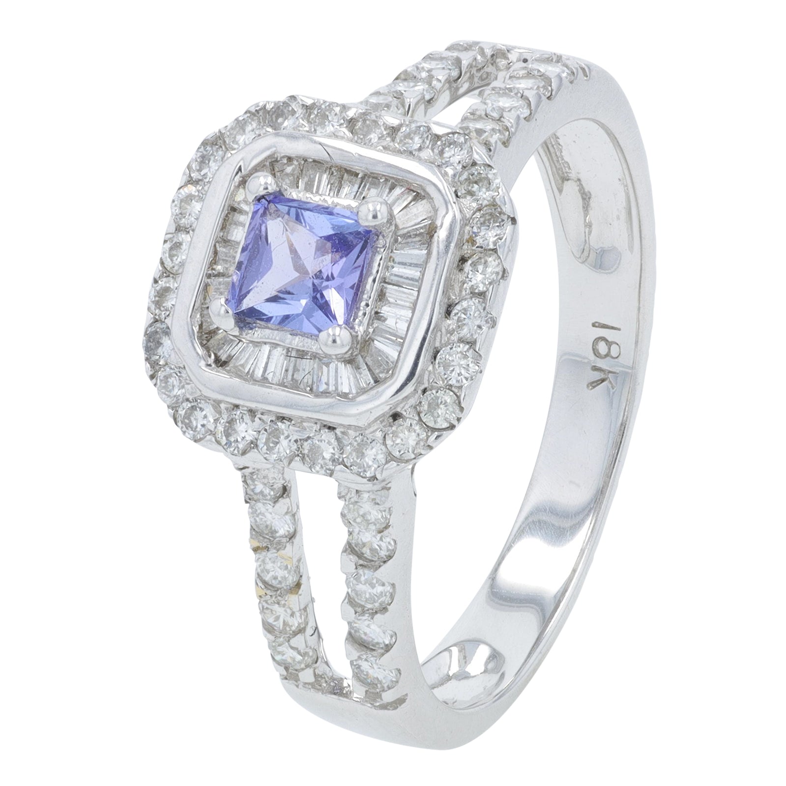 18K WG .30 CT Tanzanite Ring
