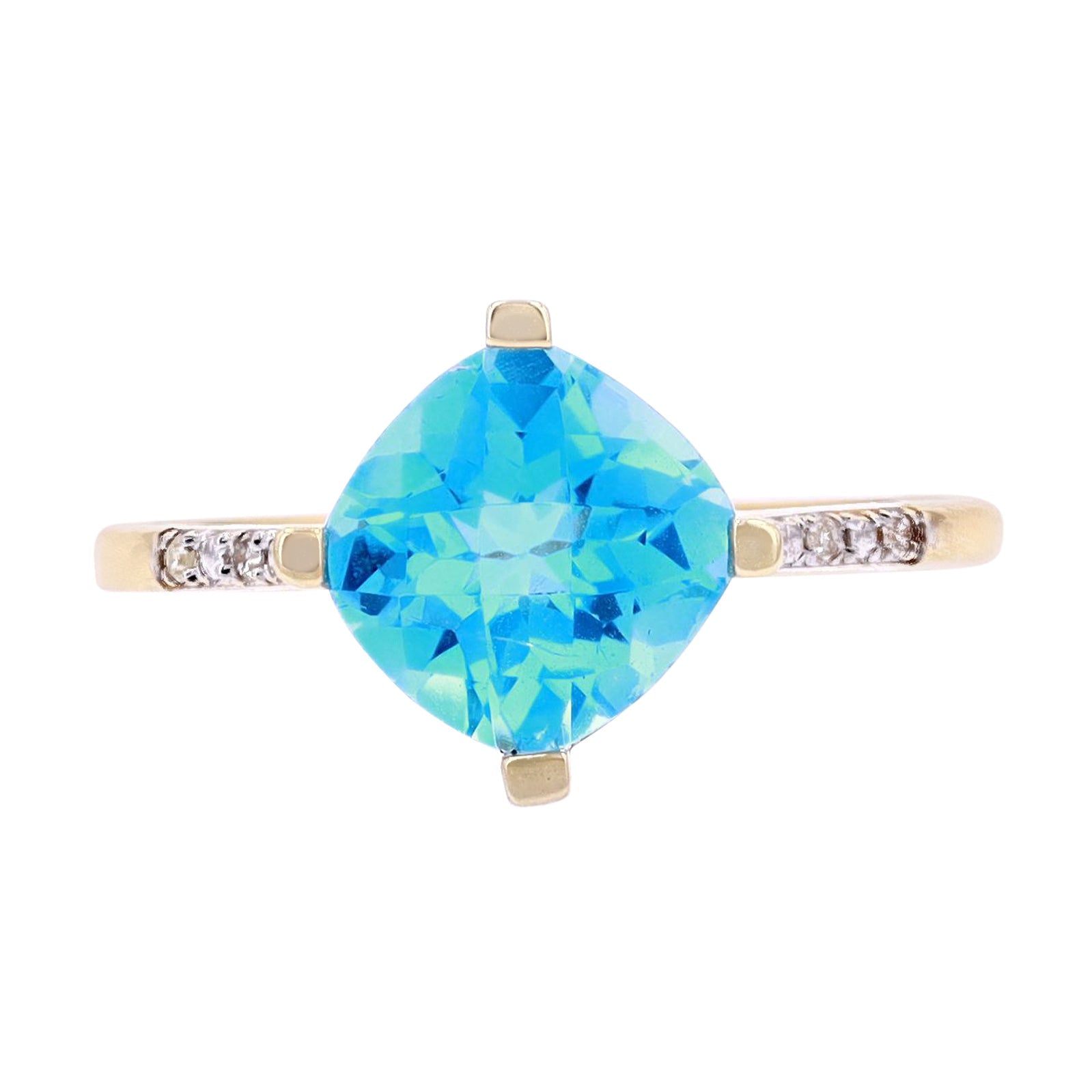 10K Gemstone Center Ring<p><strong>More Colors Available</p></strong>