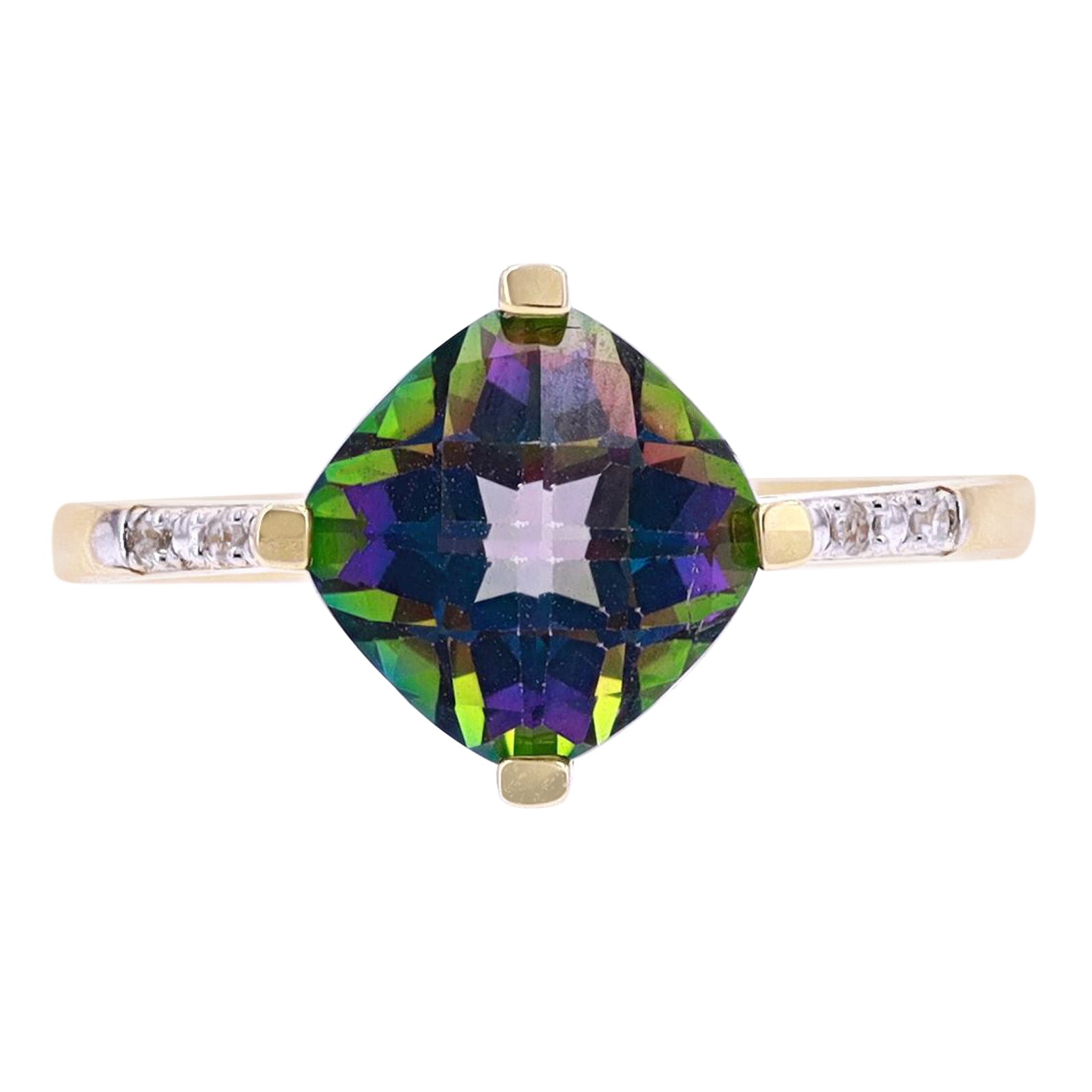 10K Gemstone Center Ring<p><strong>More Colors Available</p></strong>