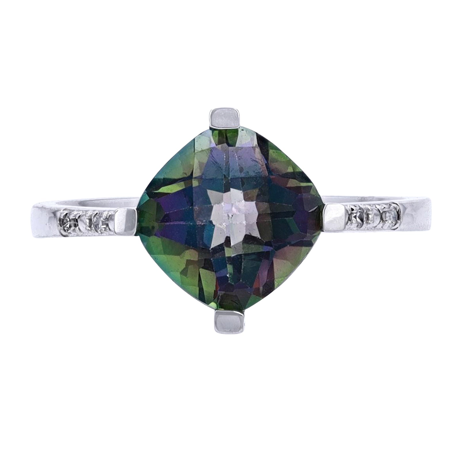 10K Gemstone Center Ring<p><strong>More Colors Available</p></strong>