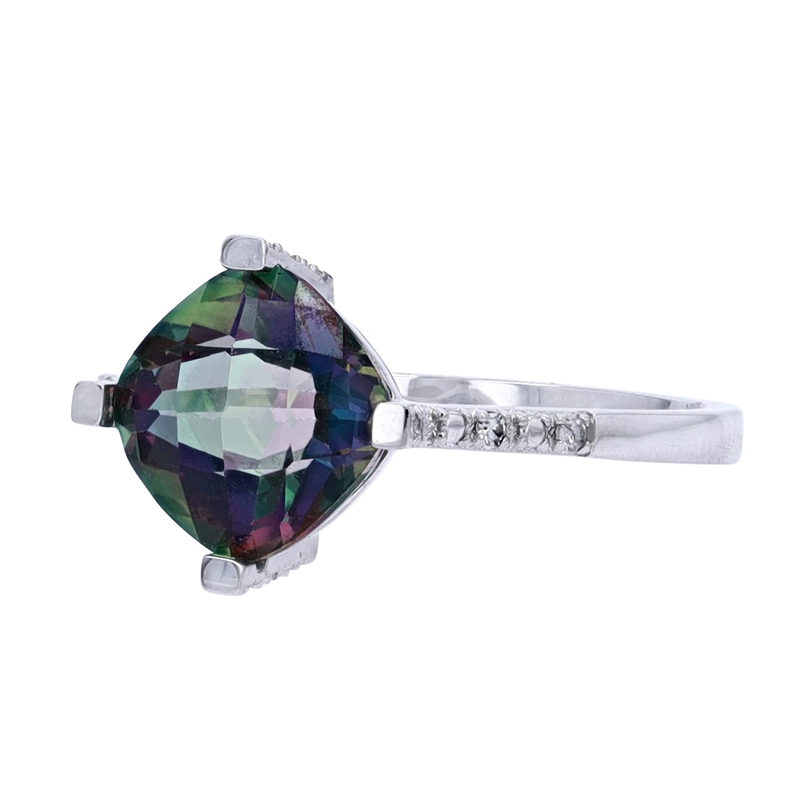 10K Gemstone Center Ring<p><strong>More Colors Available</p></strong>