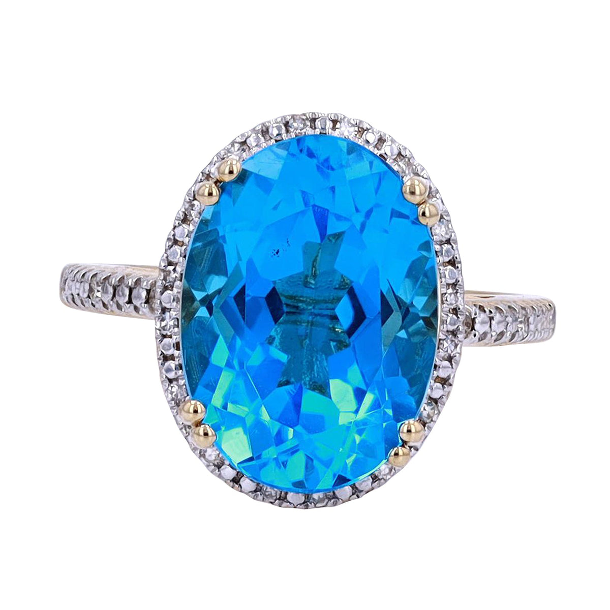 14K Oval Gemstone Cocktail Ring<p><strong>More Colors Available</p></strong>