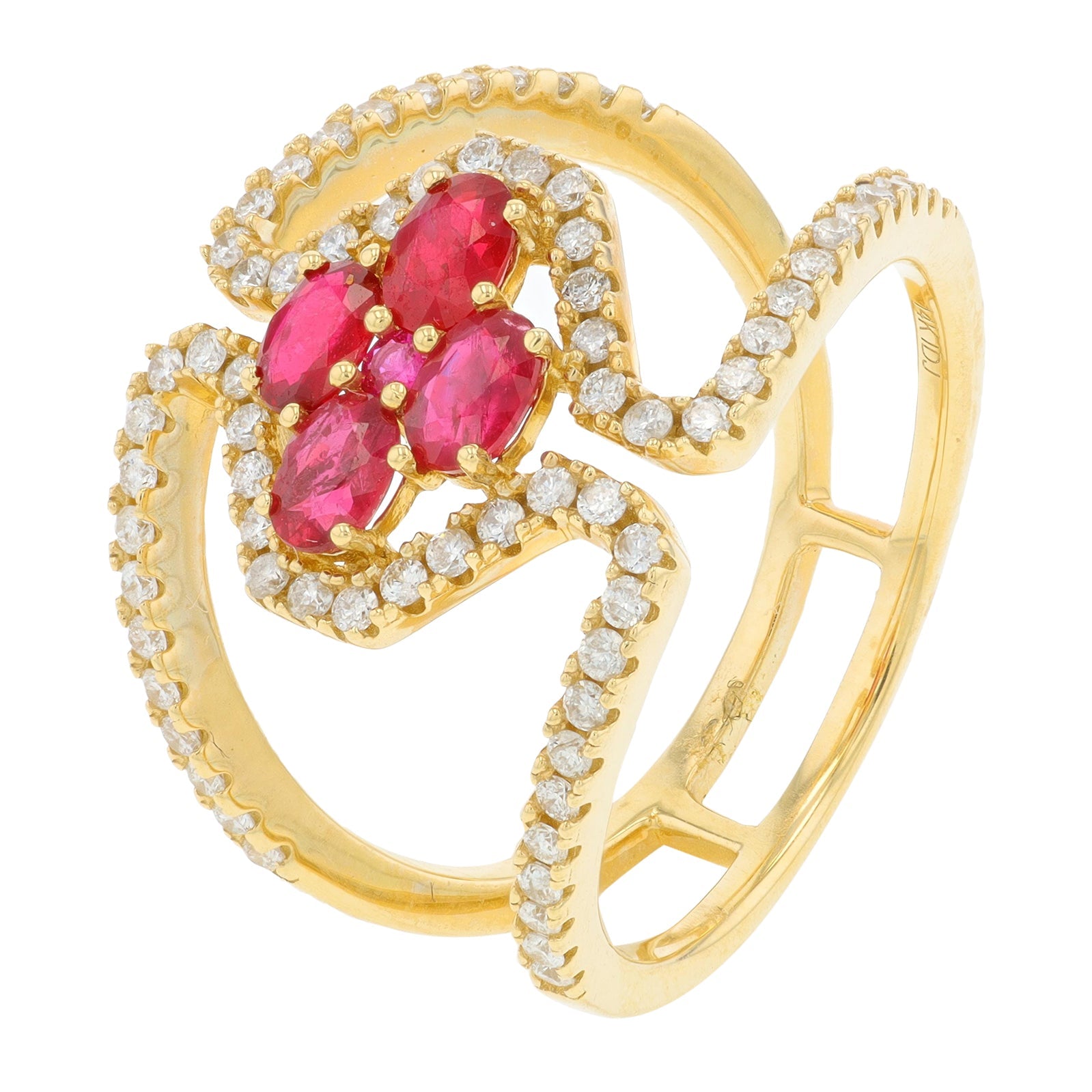 14K Gemstone Center Ring<p><strong>More Colors Available</p></strong>