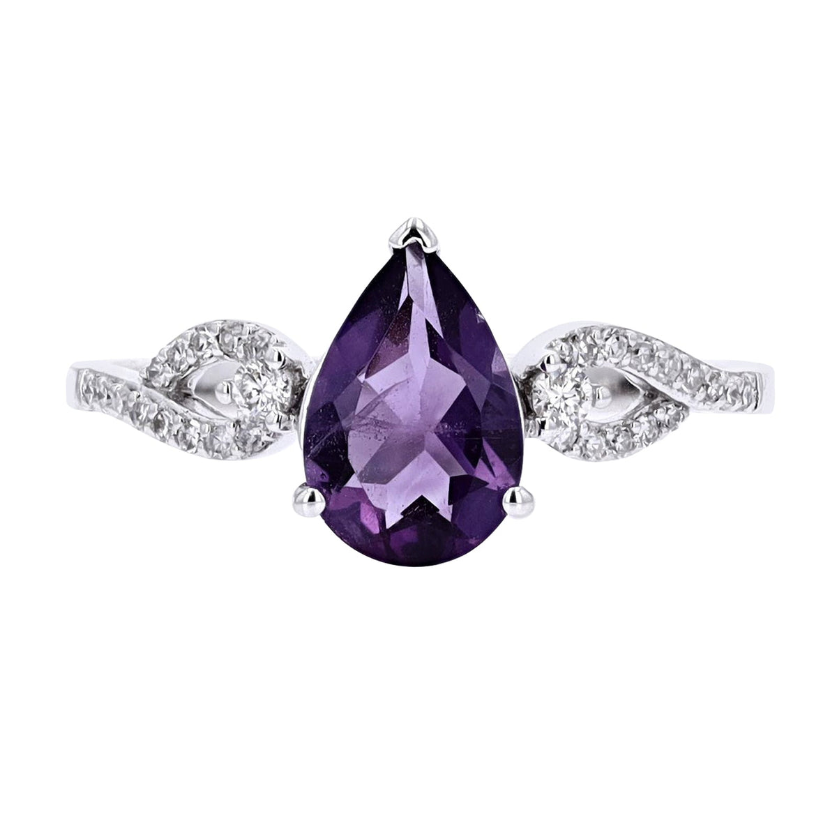 14K Pear Cut Gemstone Ring<p><strong>More Colors Available</p></strong>