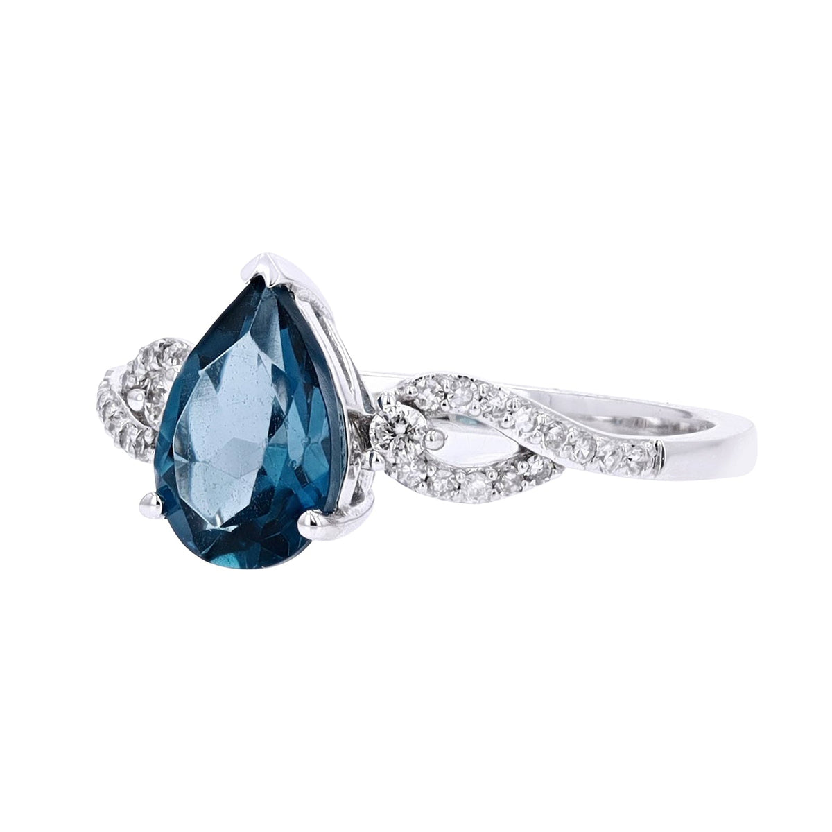 14K Pear Cut Gemstone Ring<p><strong>More Colors Available</p></strong>