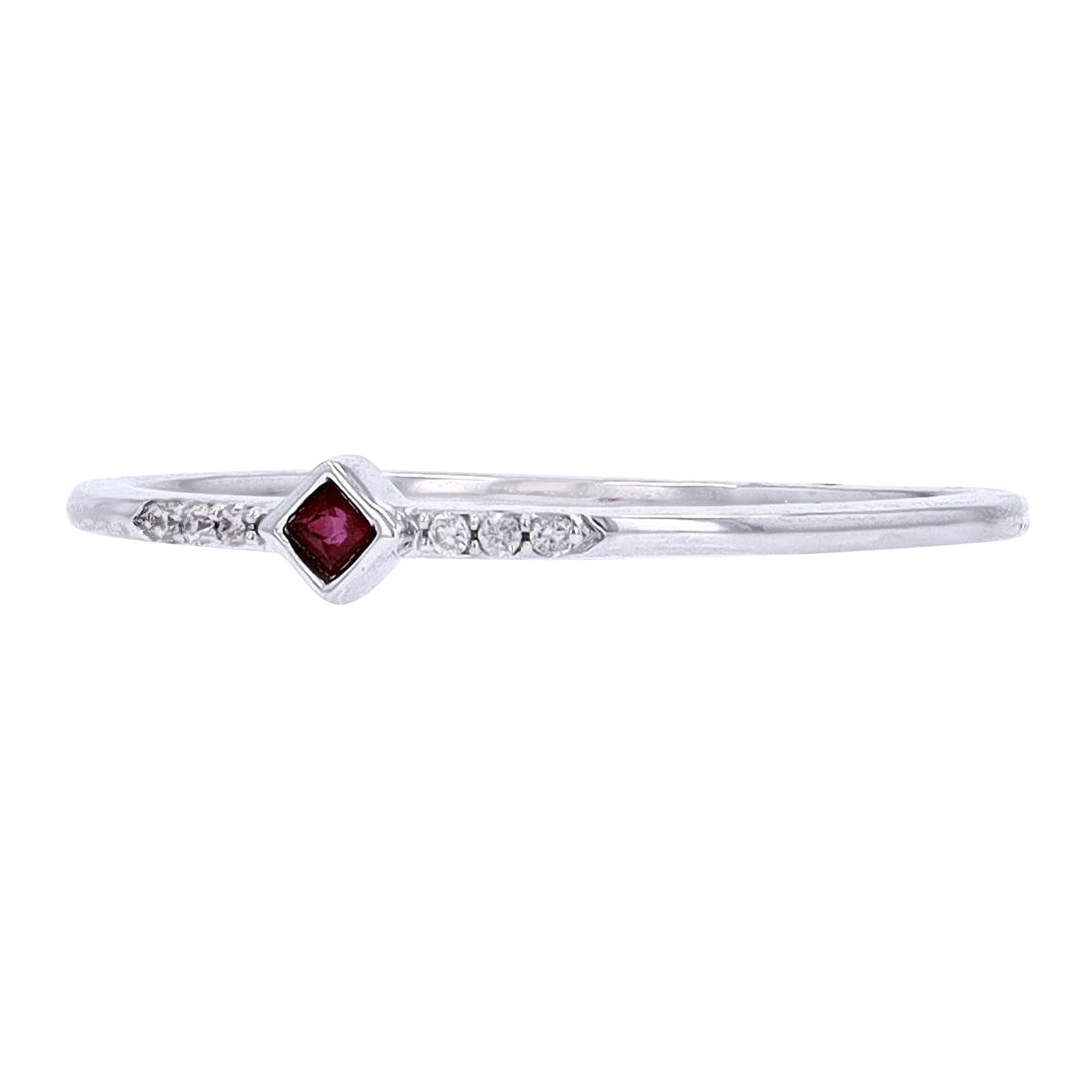 14K WG Stackable Ruby Ring