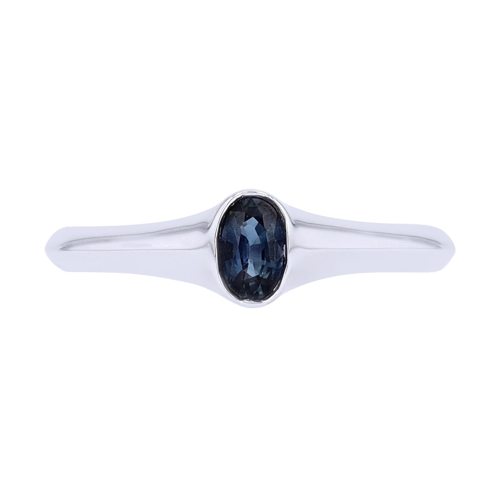 14K WG Sapphire Ring